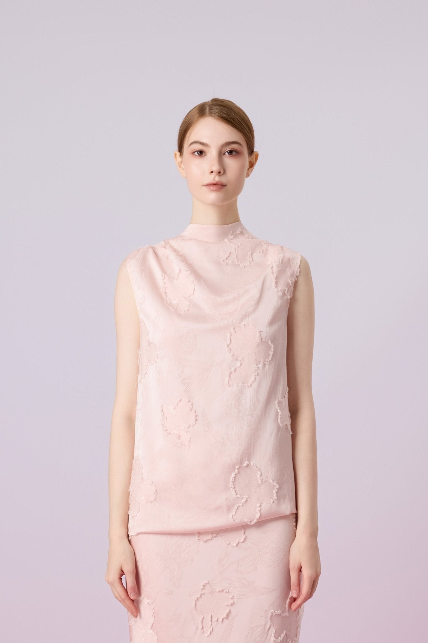 Jewella Light Pink Sleeveless Top - Nimisski