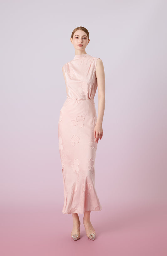 Jewella Light Pink Straight Long Skirt