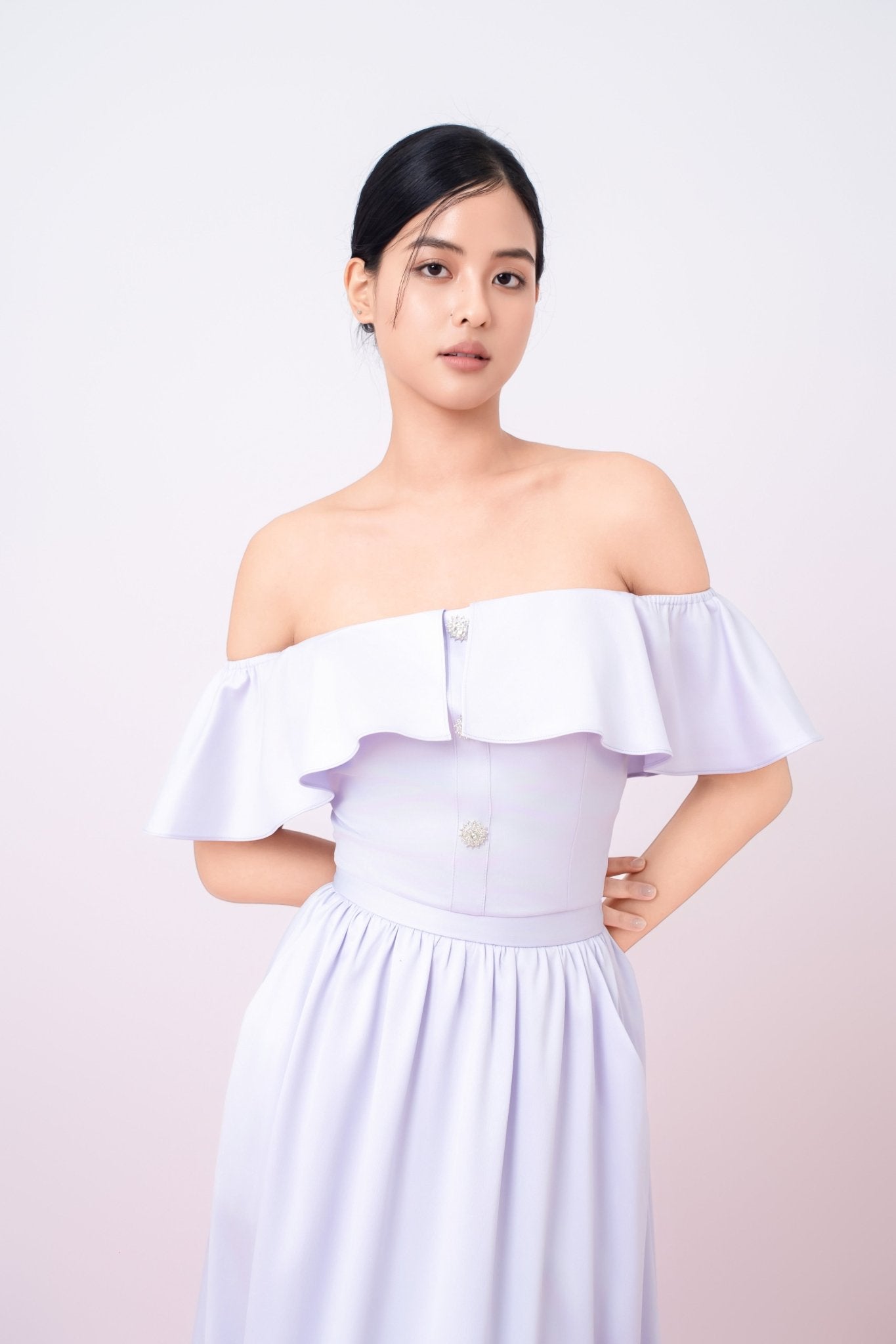 Jacquelina Lilac Drop Shoulder Top - Nimisski