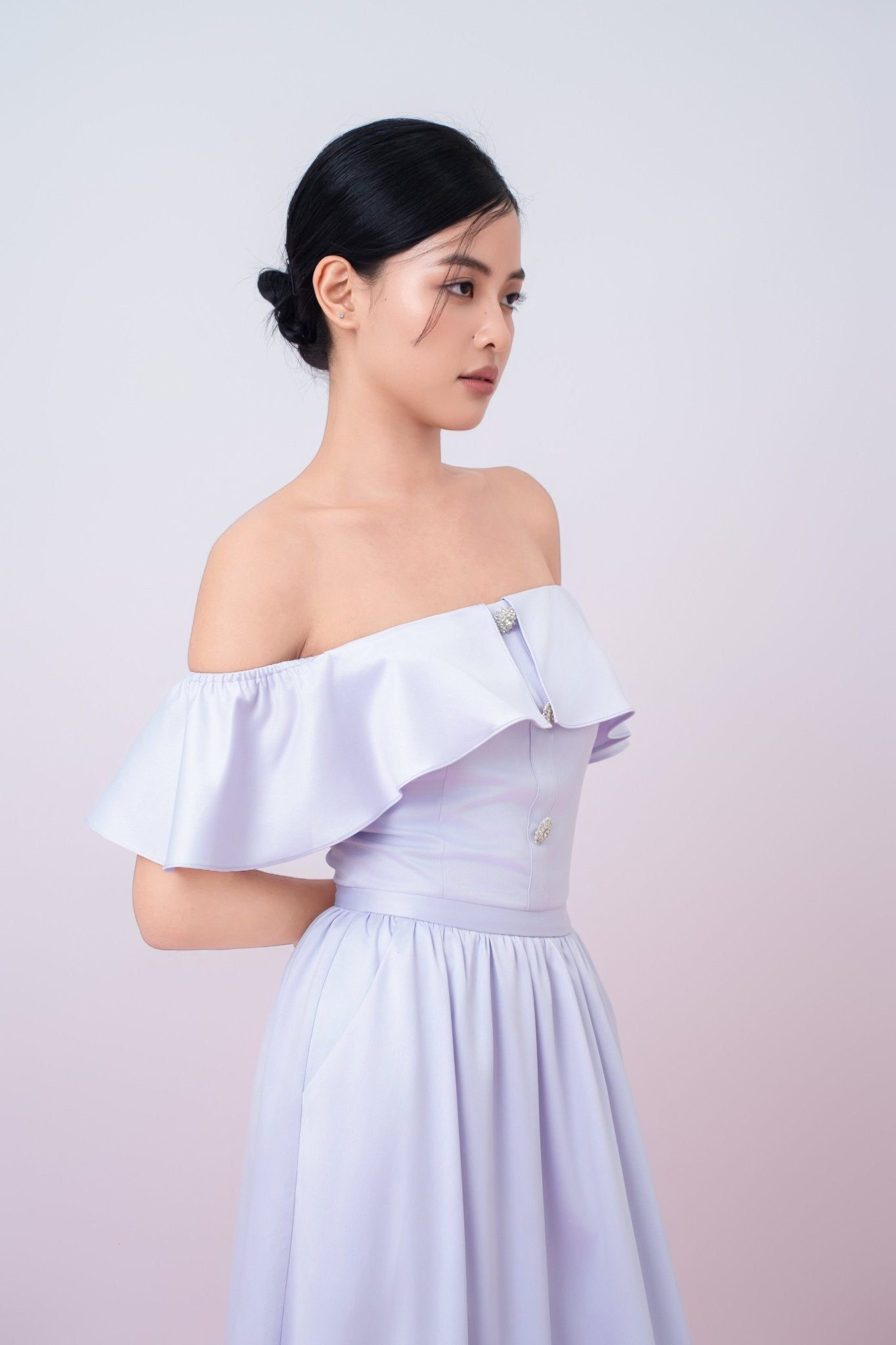 Jacquelina Lilac Drop Shoulder Top - Nimisski