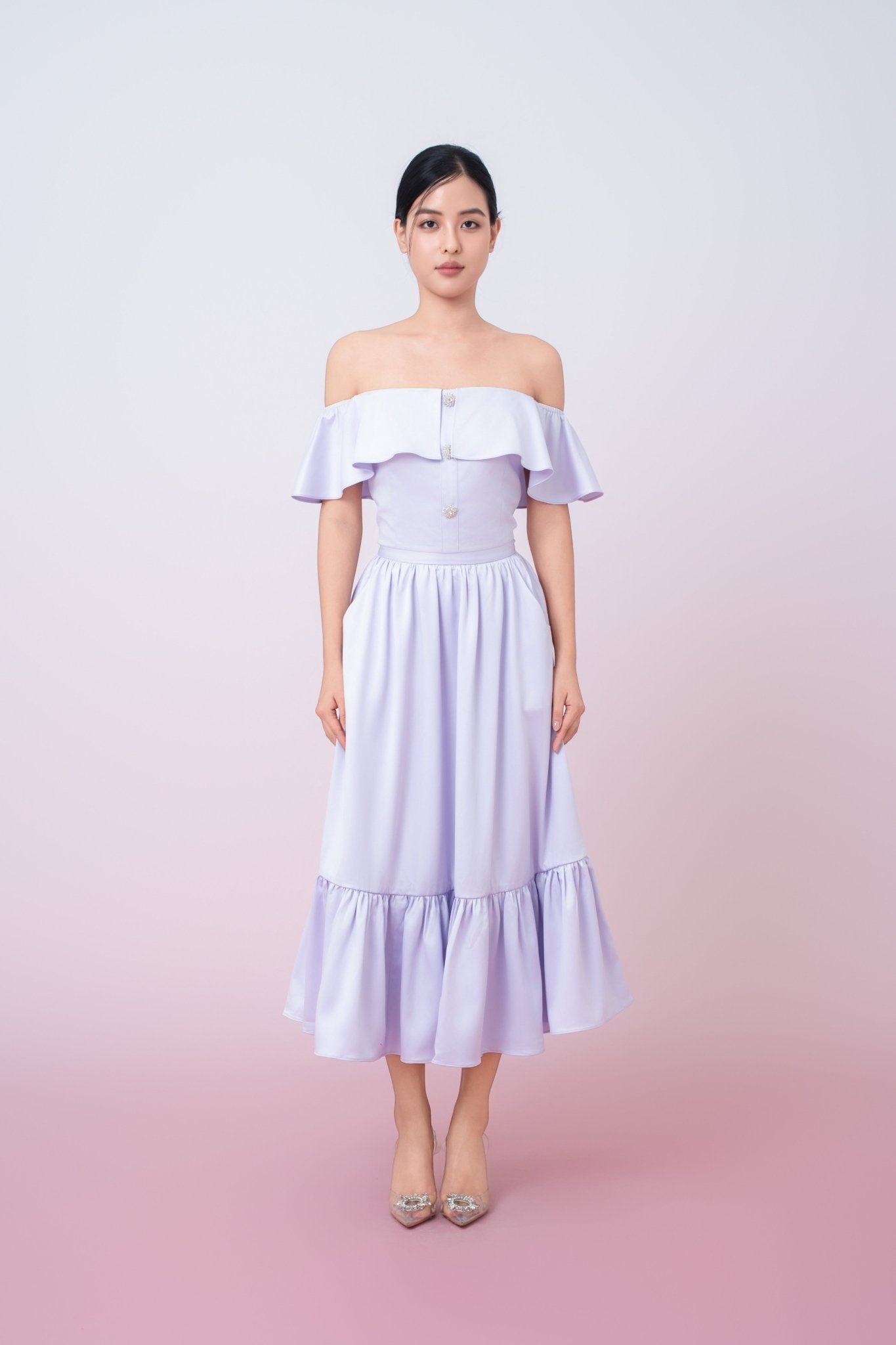 Jacquelina Lilac Drop Shoulder Top - Nimisski