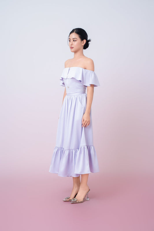 Jacquelina Lilac Drop Shoulder Top - Nimisski