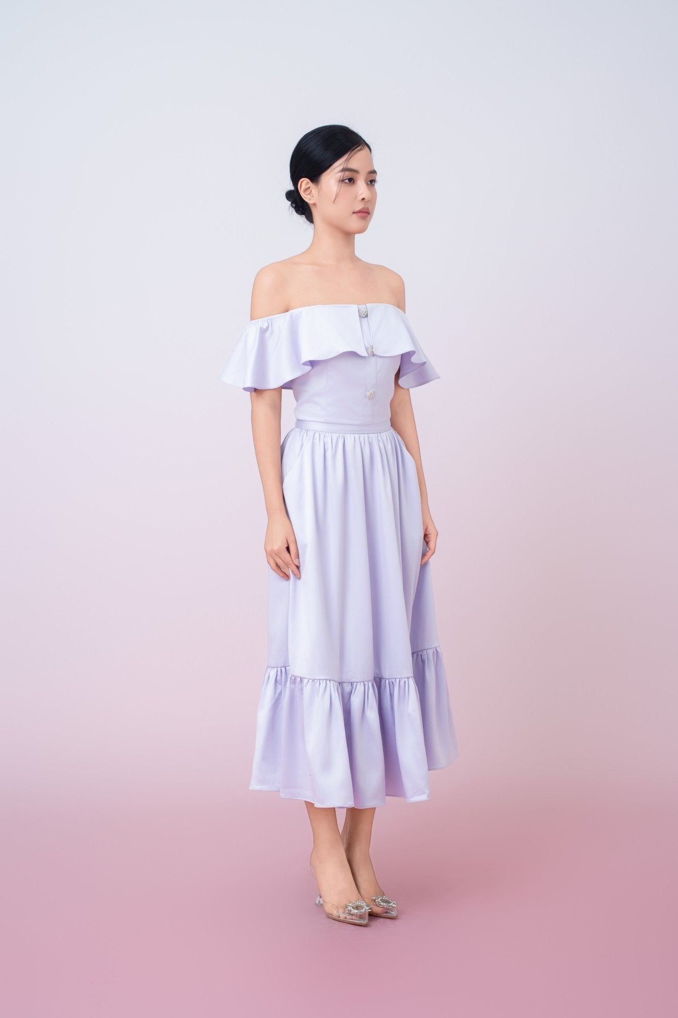 Jacquelina Lilac Drop Shoulder Top - Nimisski