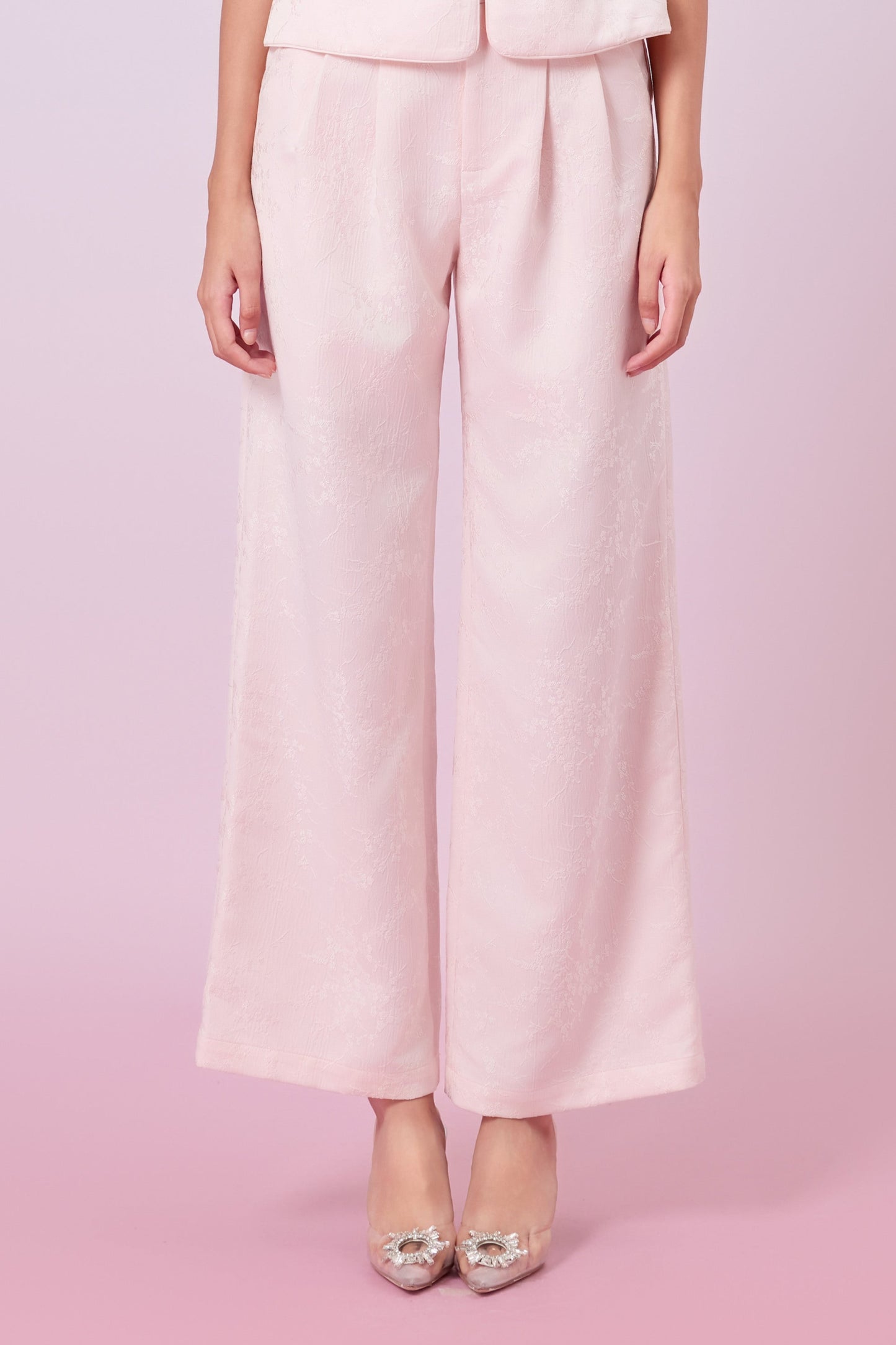 Jacquella Pink Straight Pants