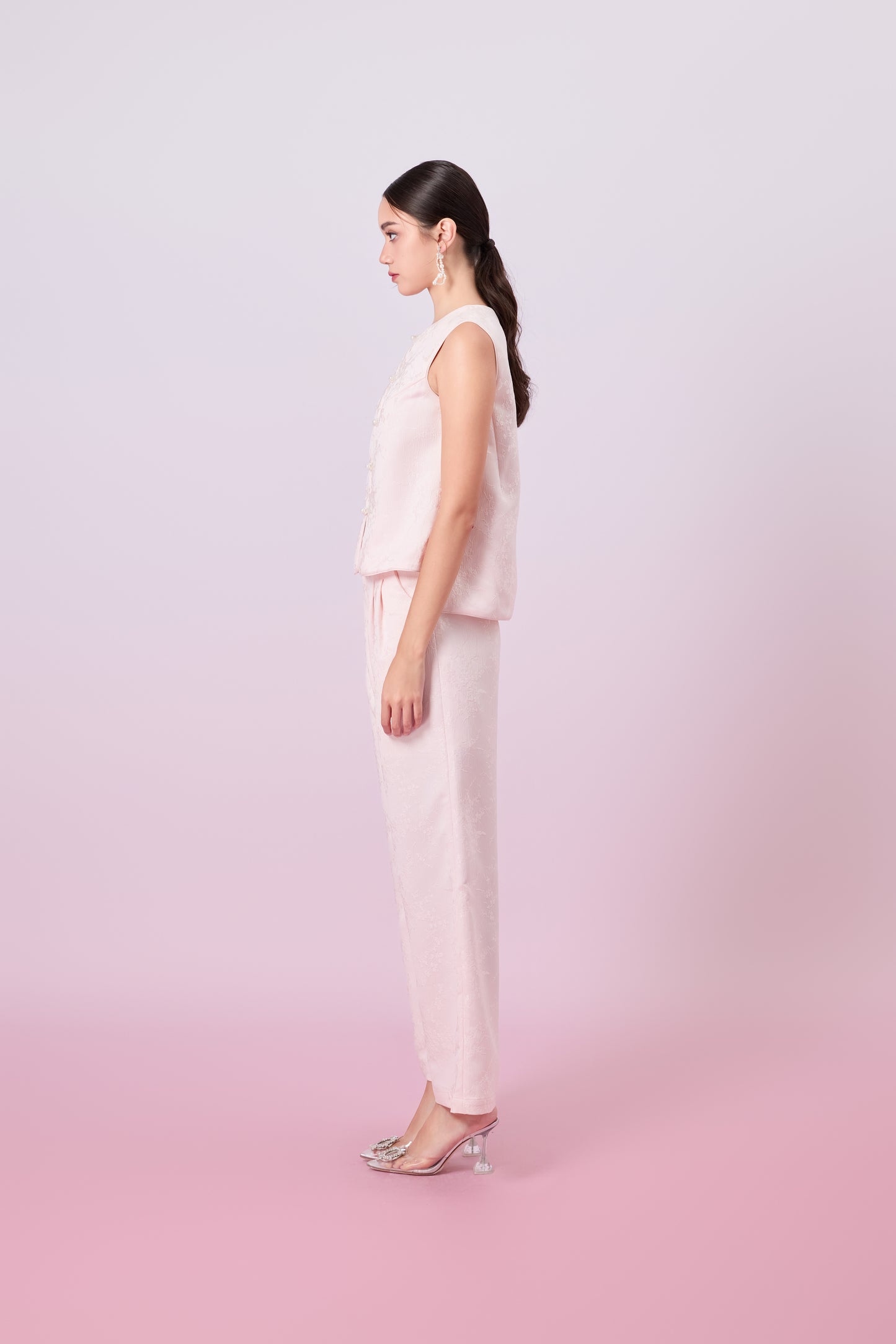 Jacquella Pink Straight Pants