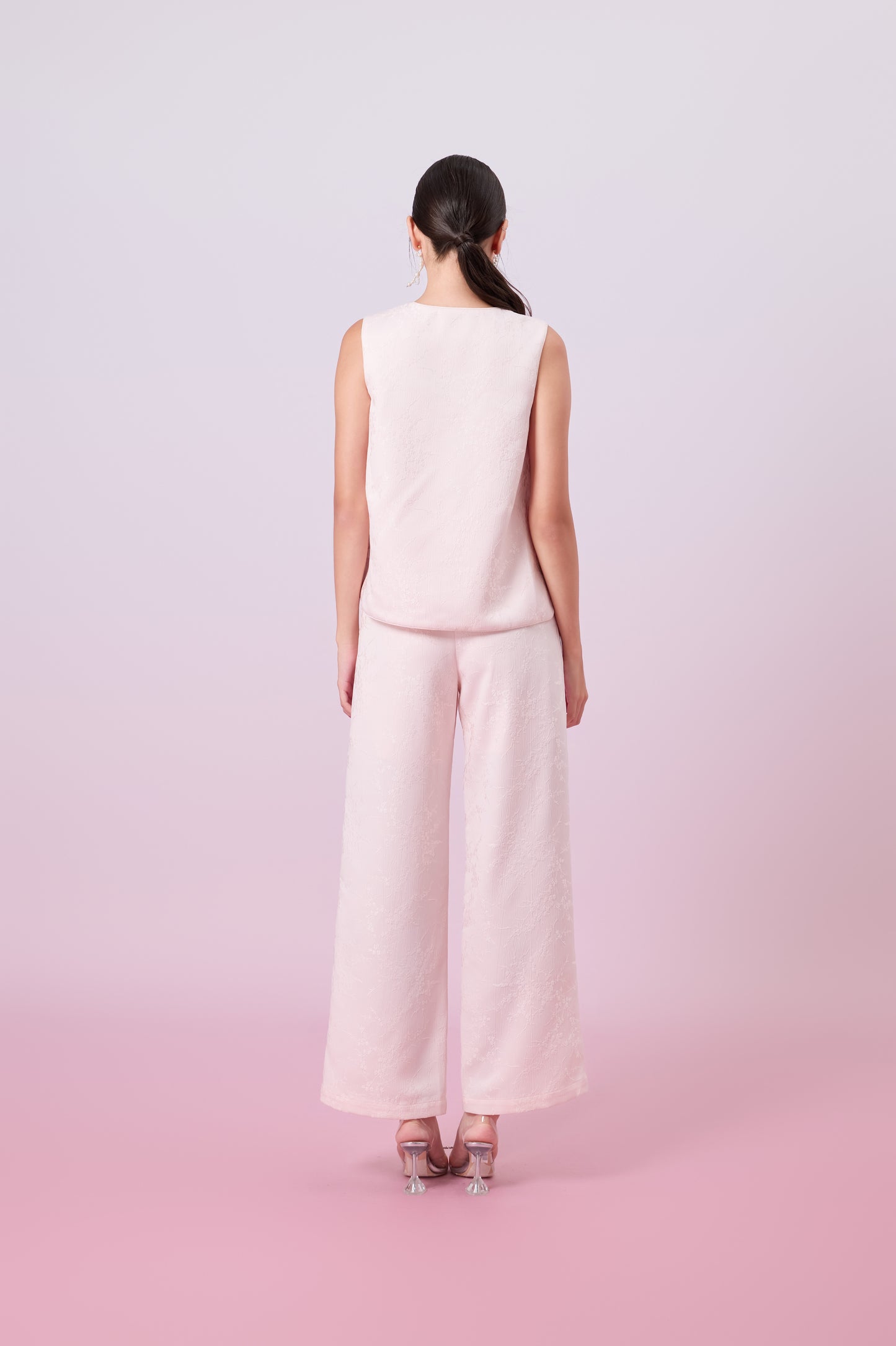 Jacquella Pink Straight Pants