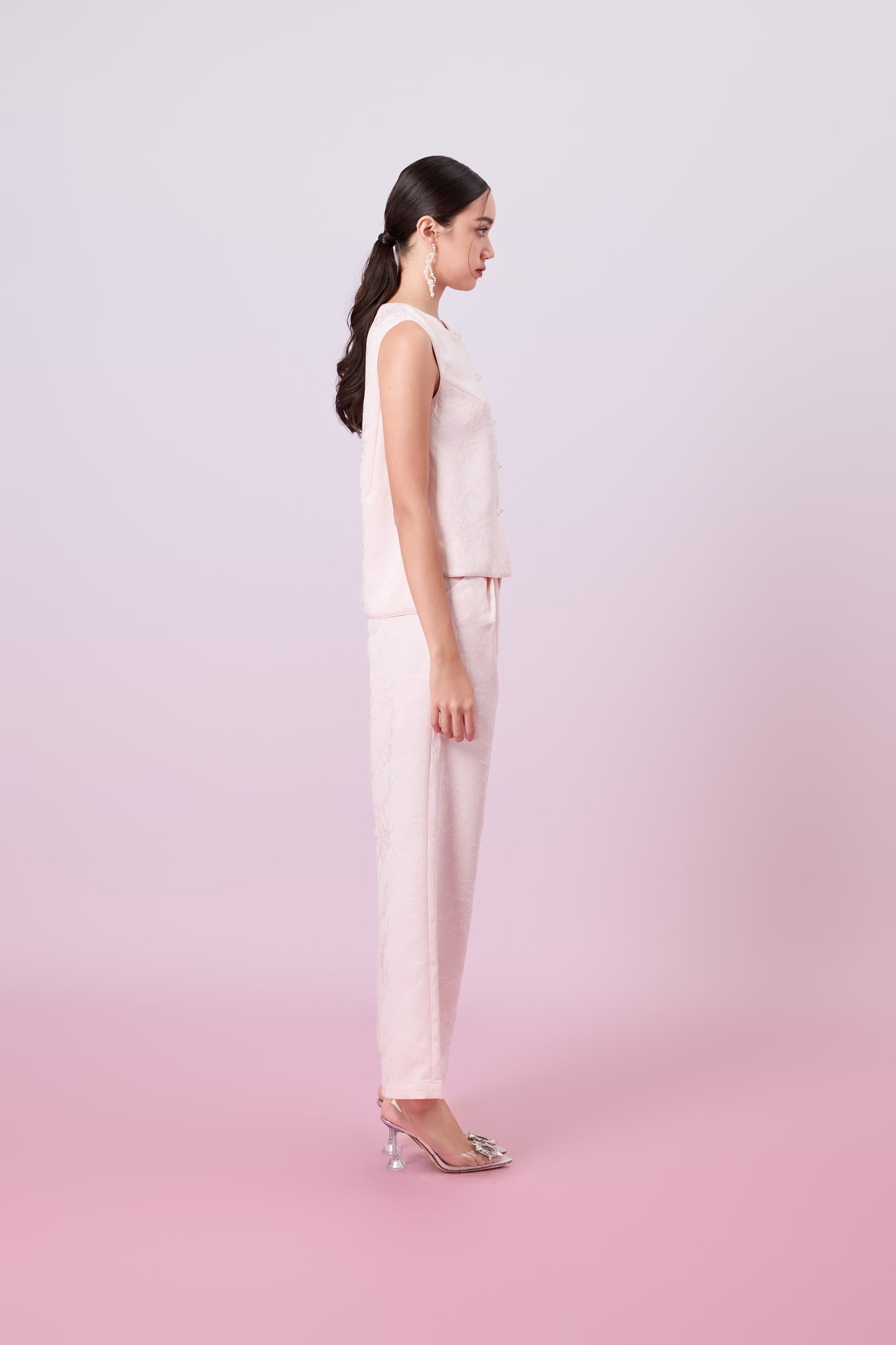 Jacquella Pink Straight Pants