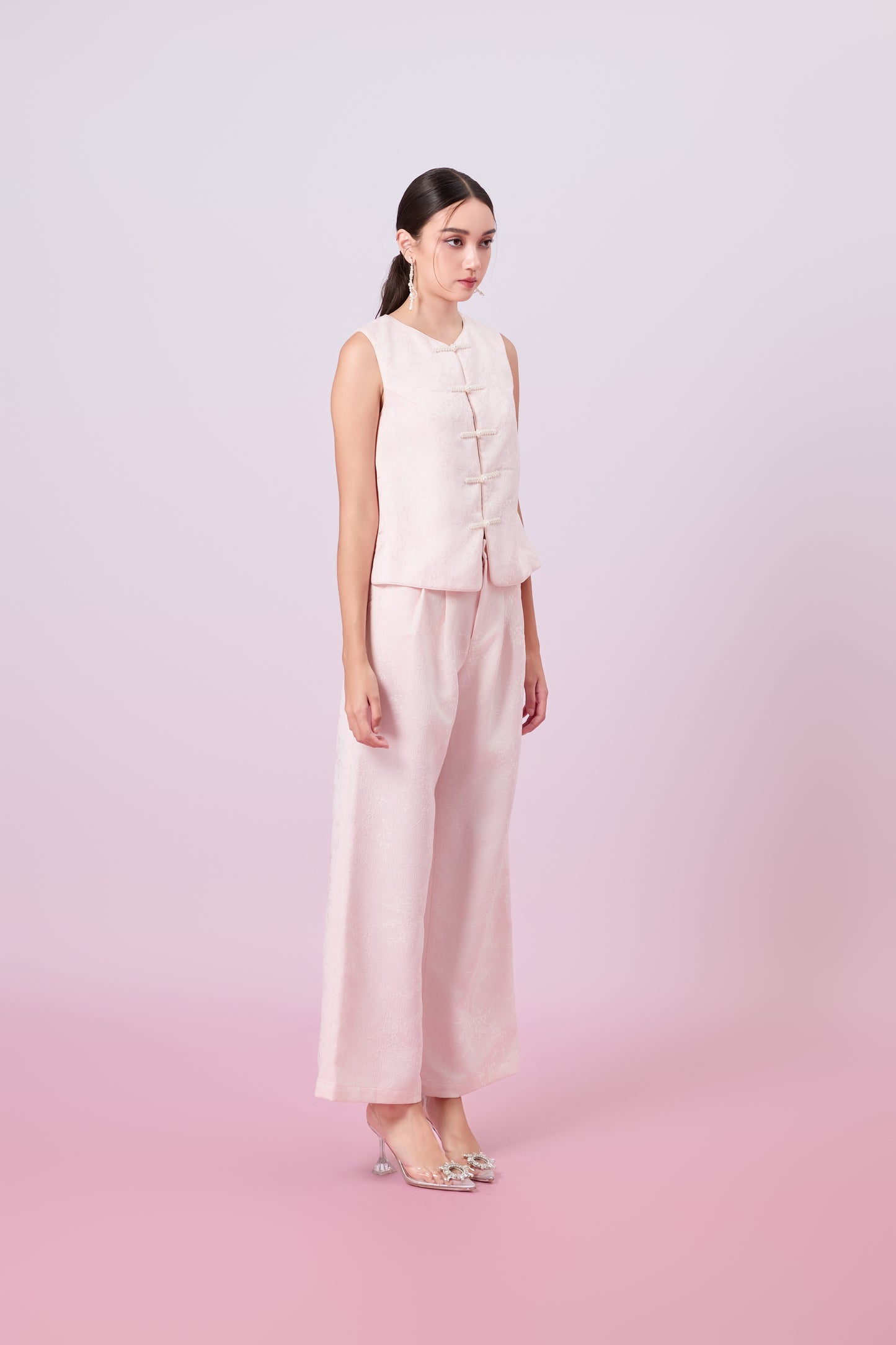 Jacquella Pink Straight Pants