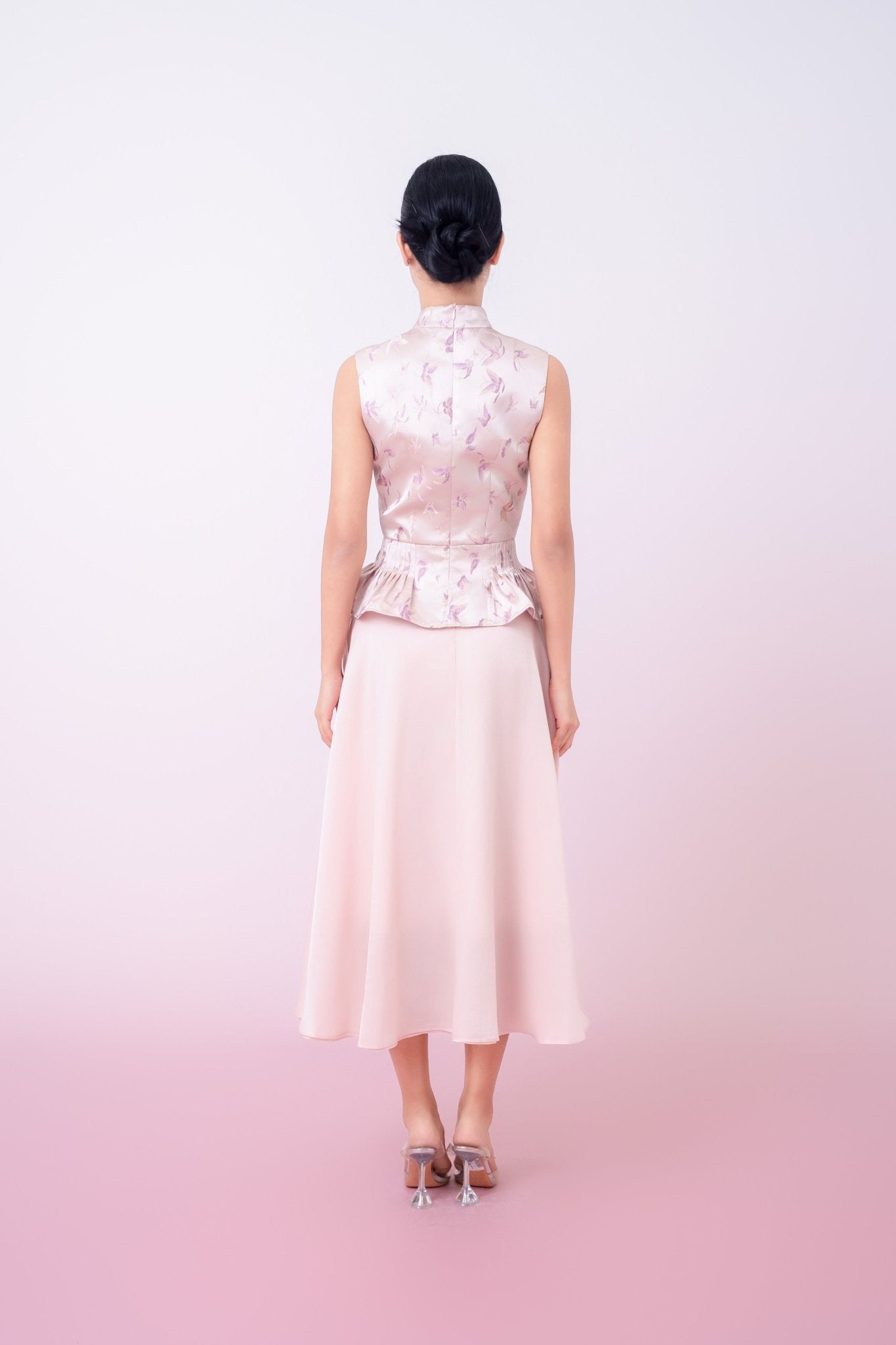 Khalani Pink Mesh A - Line Skirt - Nimisski