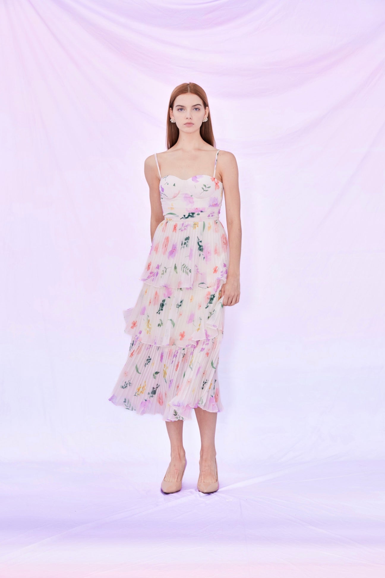 Fay Floral Long Tier Dress