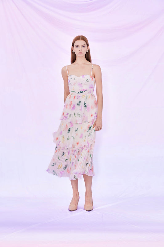 Fay Floral Long Tier Dress