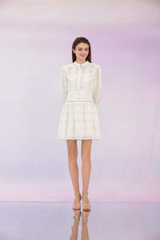 Giuseppa White Lace Dress