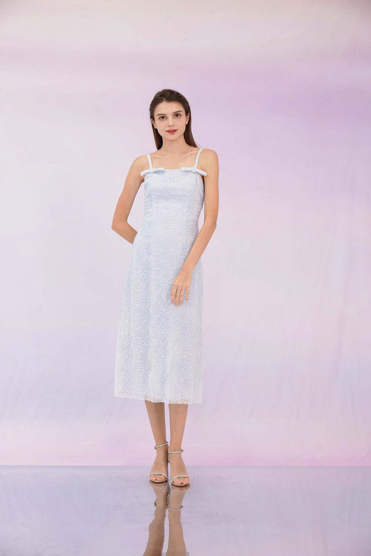 Gaiea Light Blue Embossed Dress