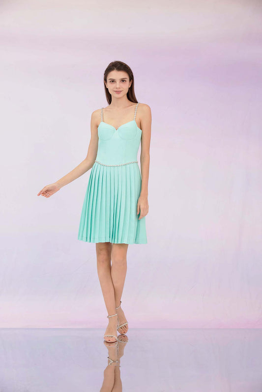 Galyn Green Spag Tweed Dress