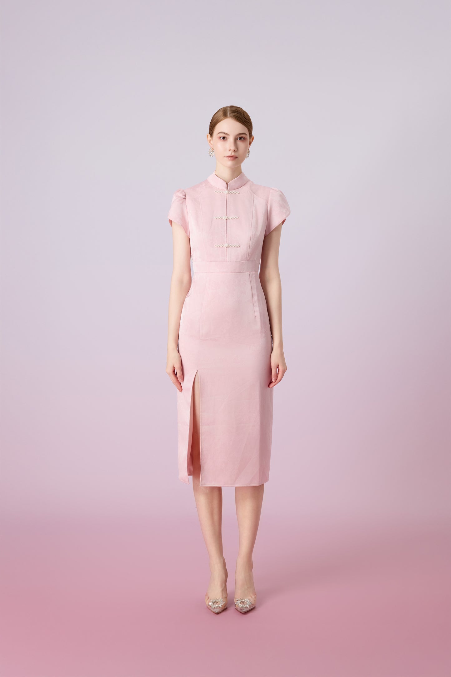 Gezelle Pink Cheongsam Dress