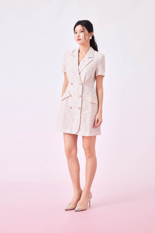 Gabryelle Pink Tweed Dress