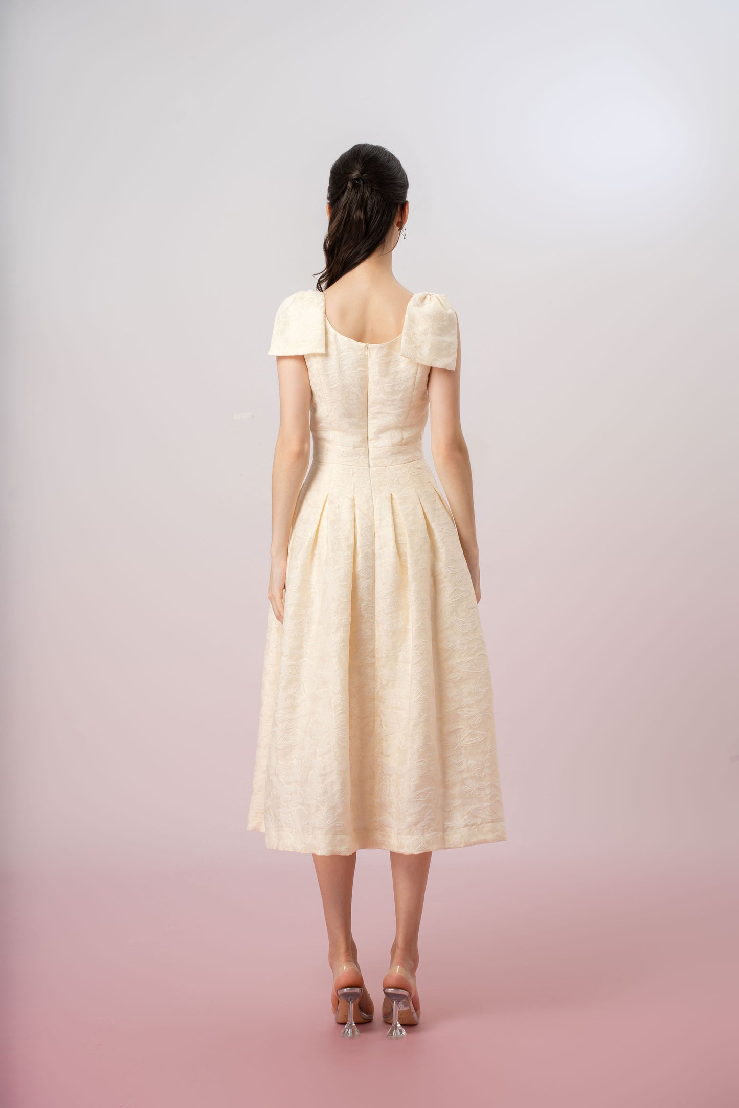 Gwenn Cream U-Neck Dress