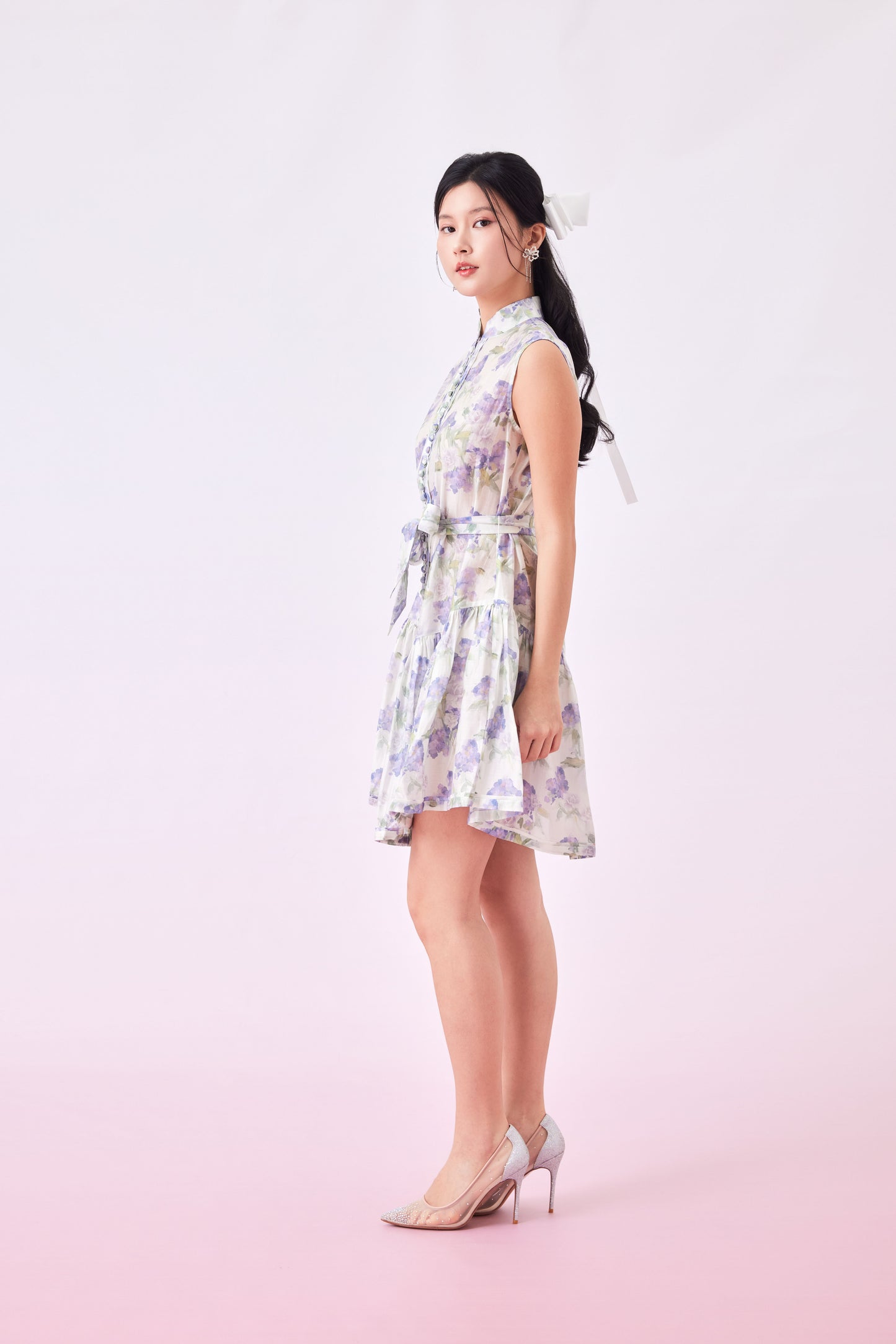 Gitel Purple Floral Mini Dress