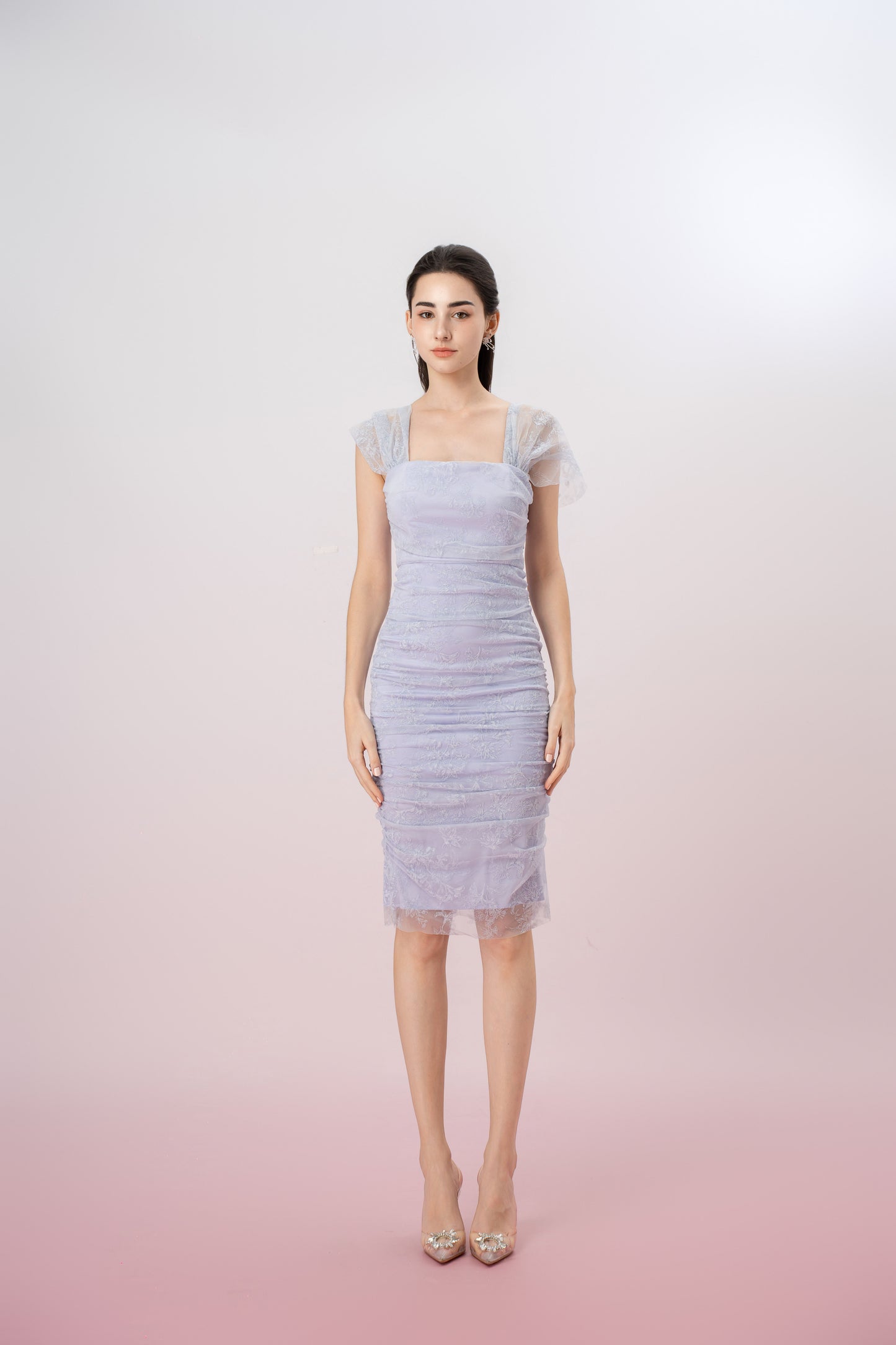 Gabysia Lilac Emboss Dress