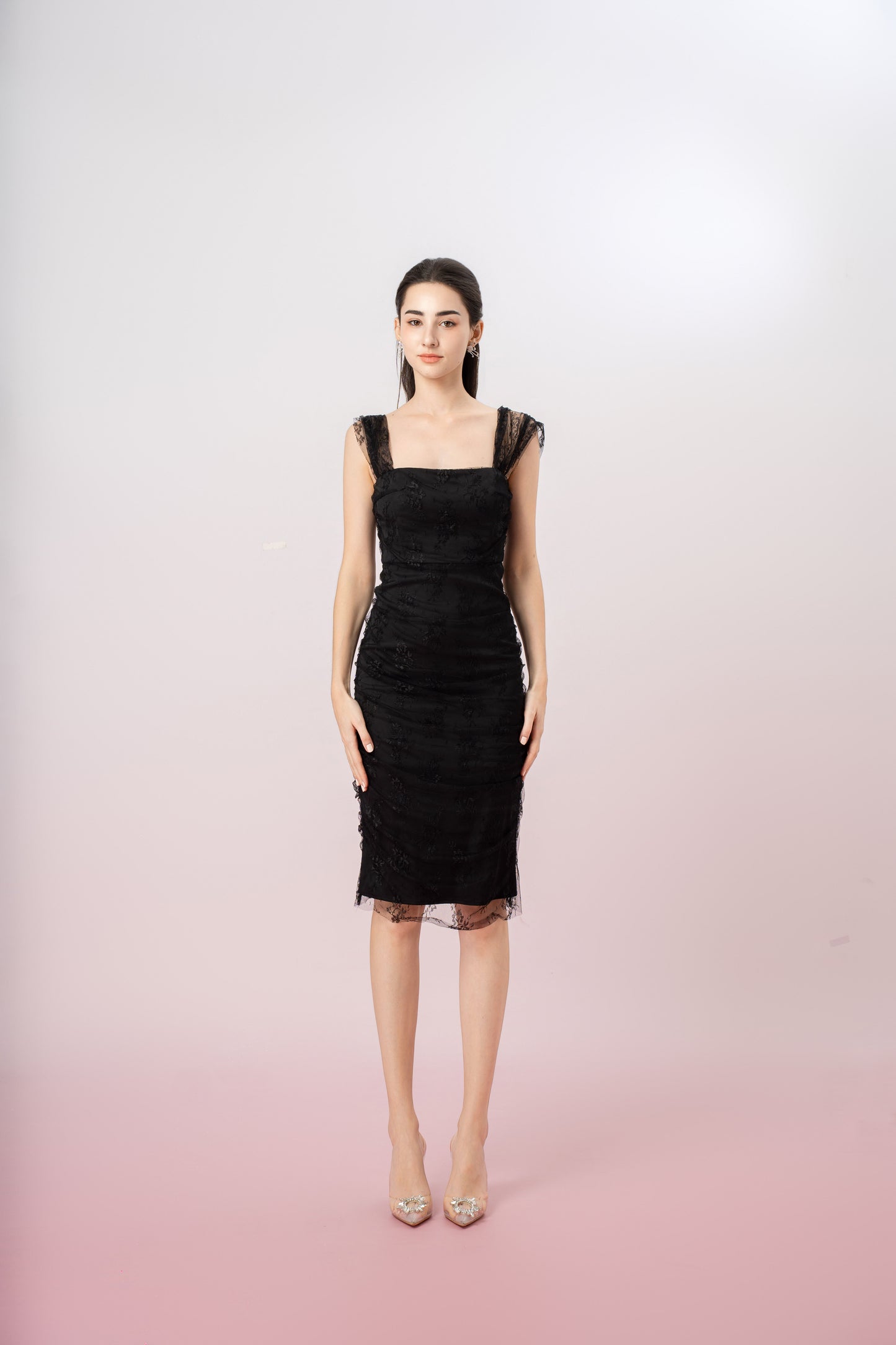 Gabysia Black Lace Dress