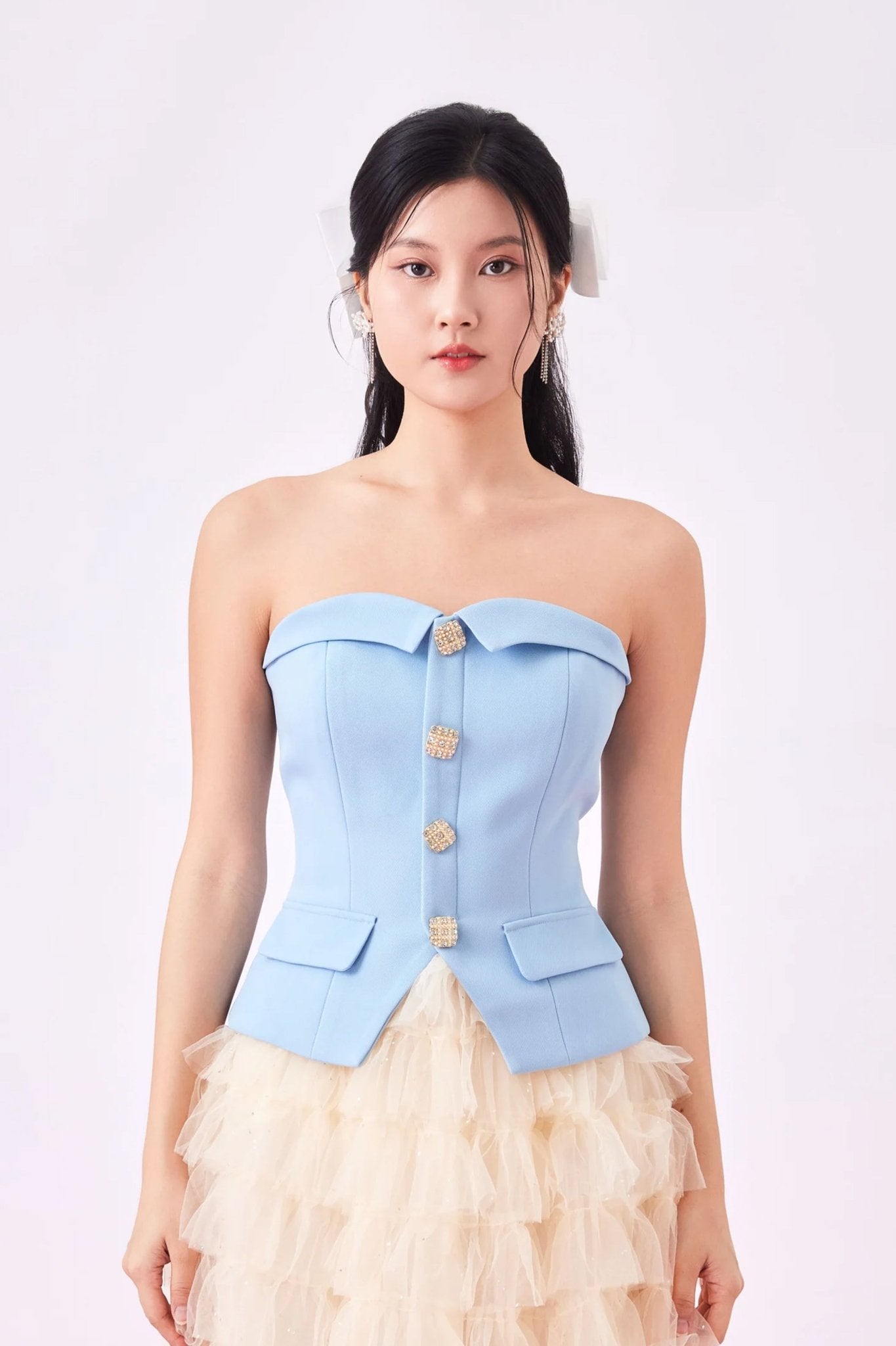 Georganna Sky Blue Tube Top - Nimisski