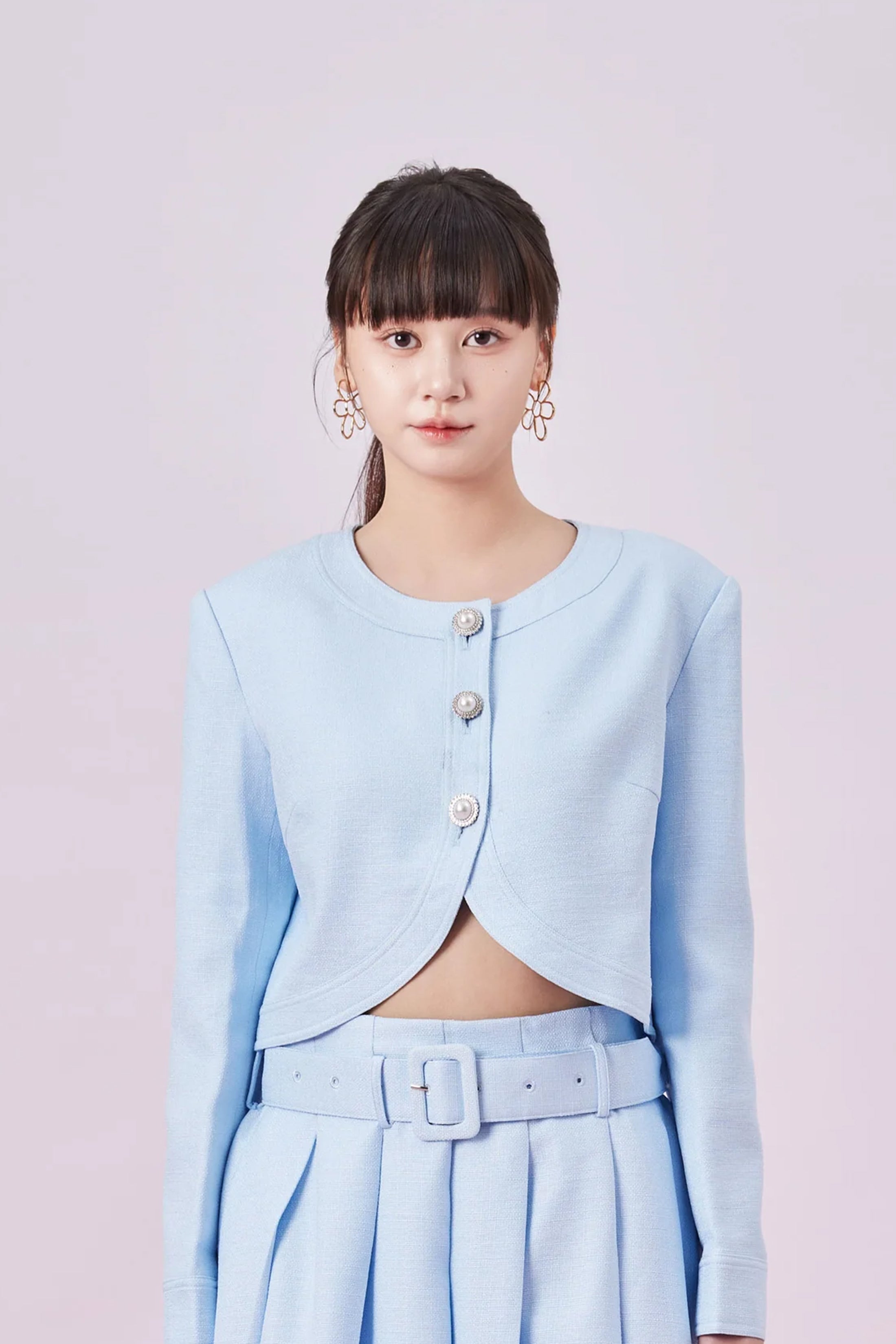 Ceryce Blue Crop Jacket