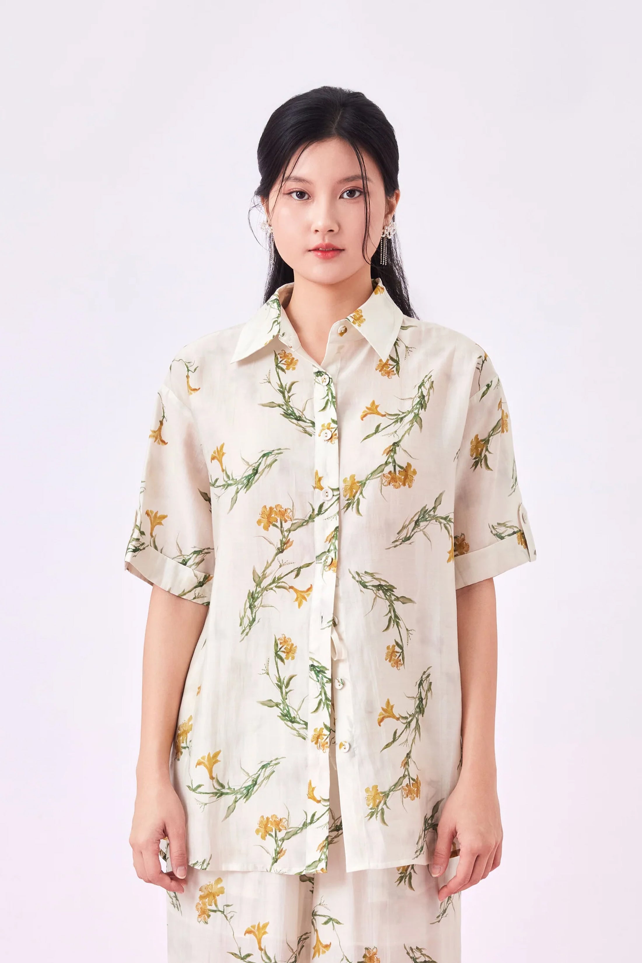 Geiliya Yellow Floral Print Top