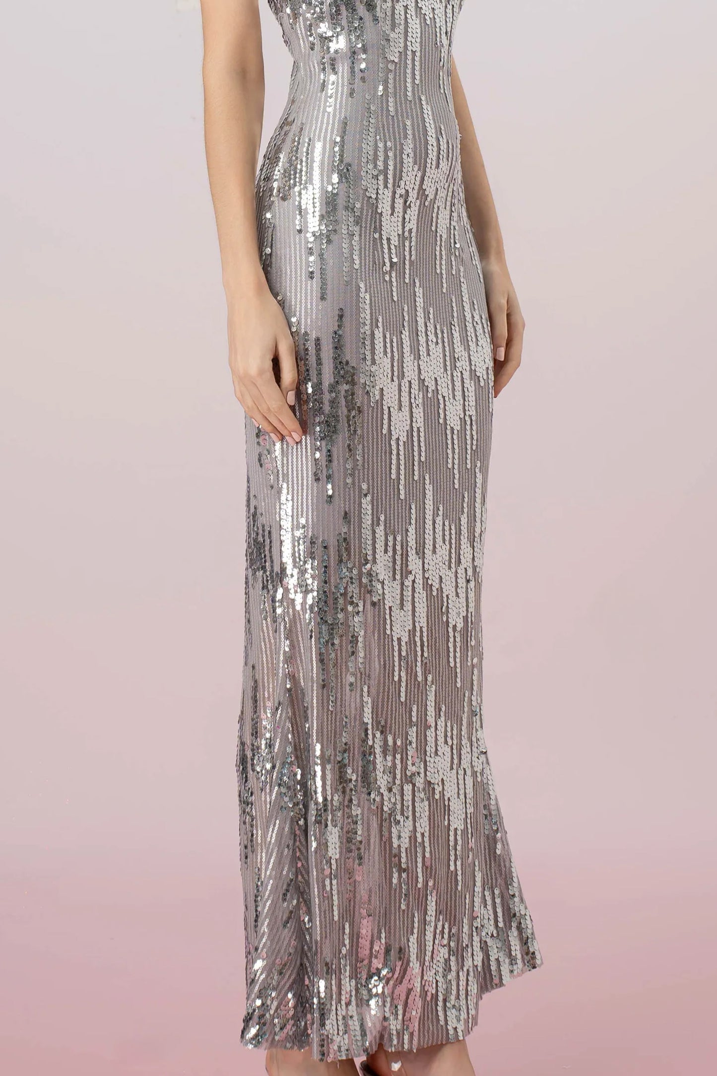 Jacketta Silver Sequin Strap Dress
