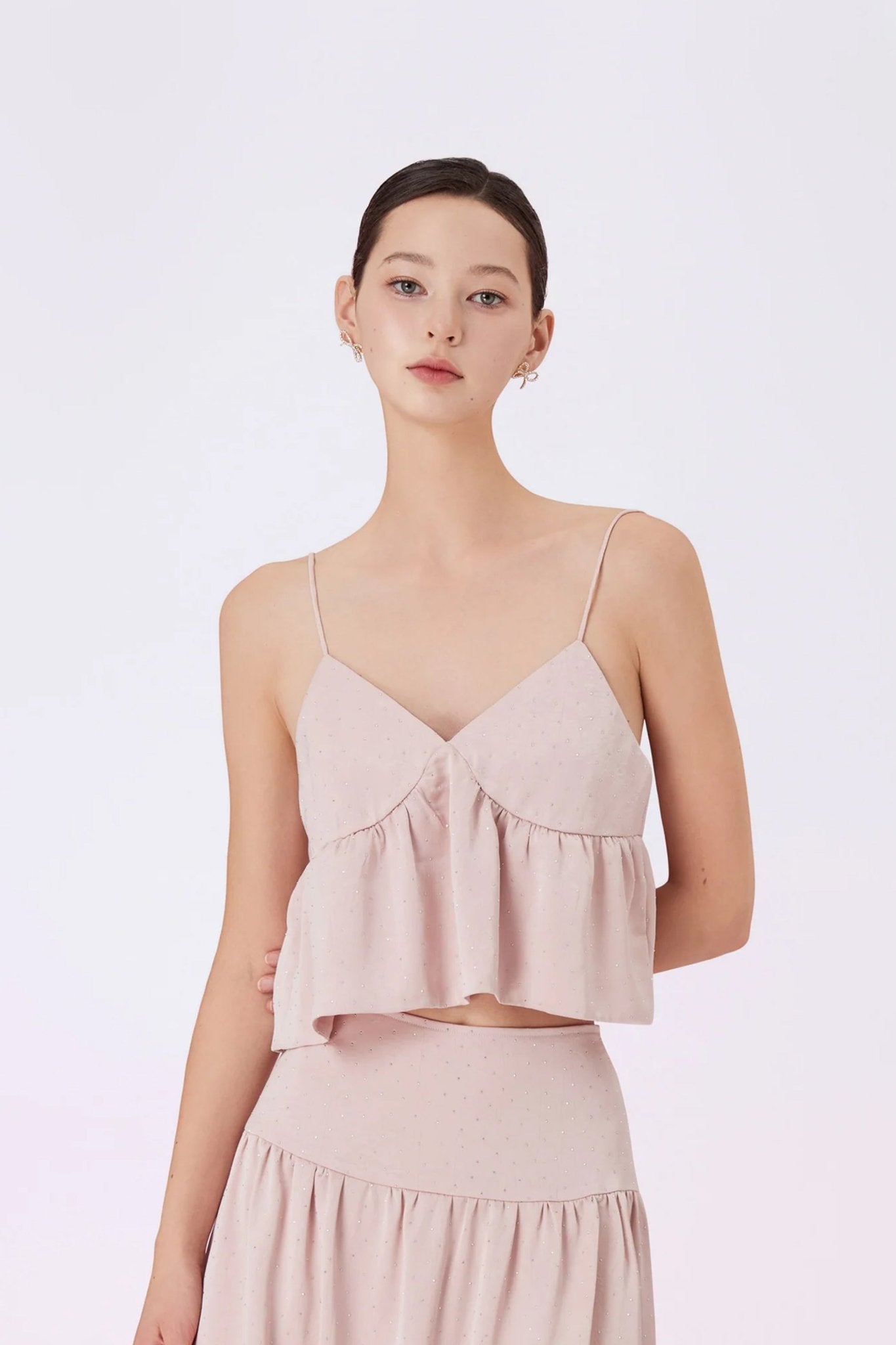 Gallya Pink Twinkle Spaghetti Top - Nimisski