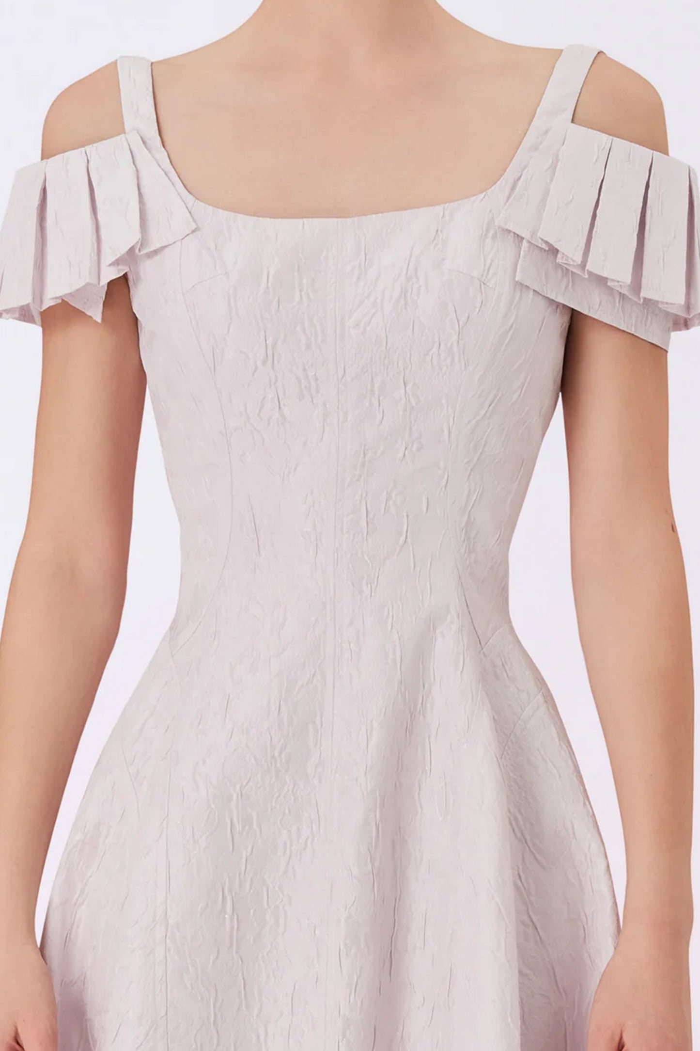 Glorie Pink Jacquard Long Dress