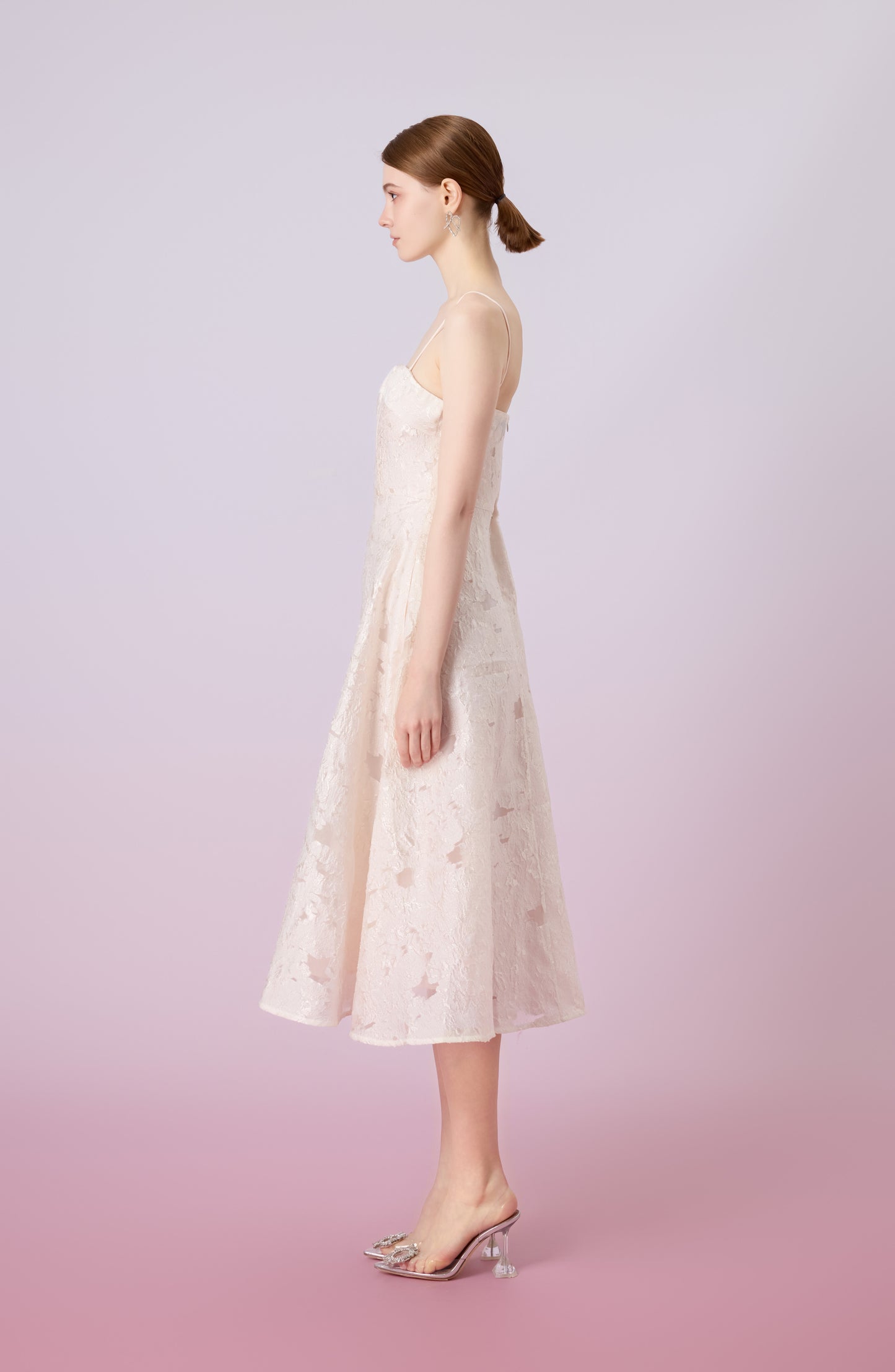Graciella Beige Lace Long Dress
