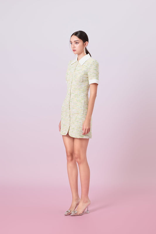 Gitana Green Tweed Dress - Nimisski