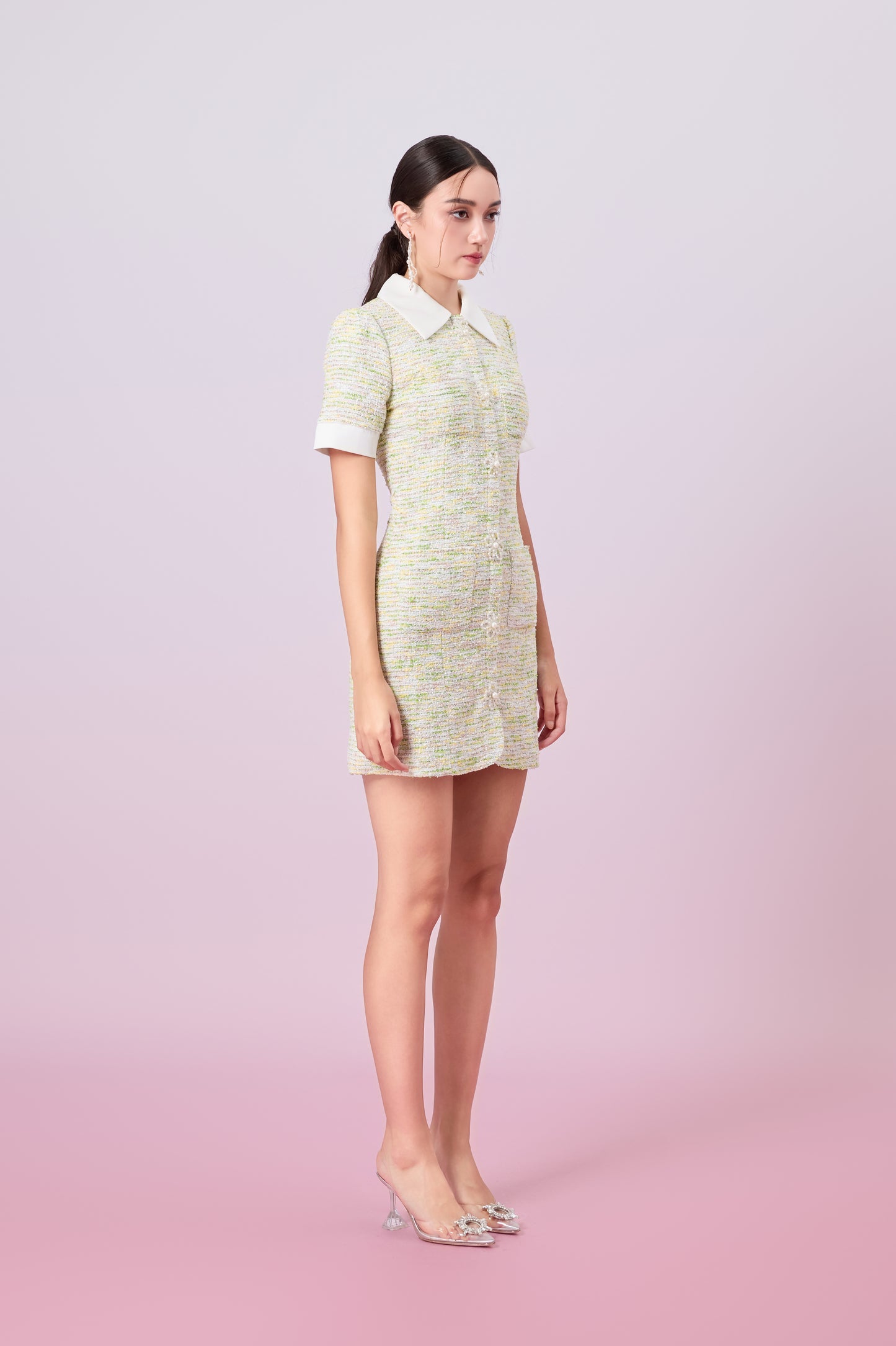 Gitana Green Tweed Dress