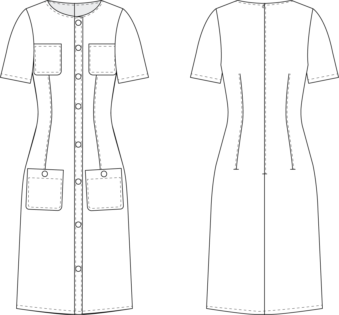 Jacklin Green Checkered Tweed Dress