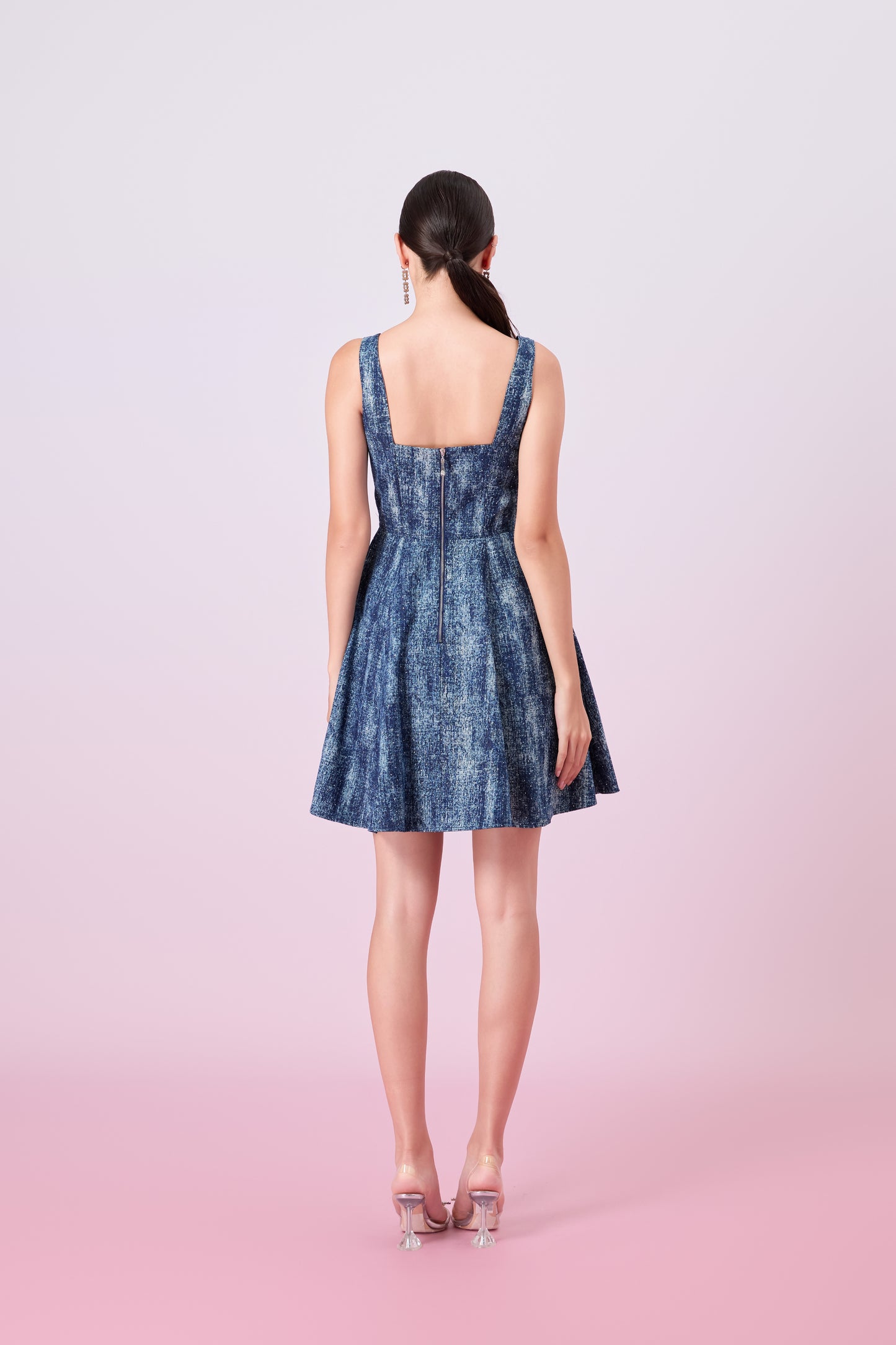 Jacqueleen Twinkle Dark Blue Strap Dress