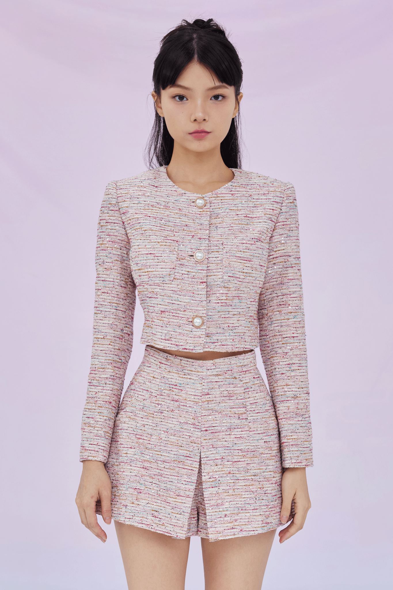 Gillianna Pink Tweed Jacket - Nimisski
