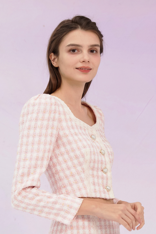 Gennie Pink Tweed Jacket