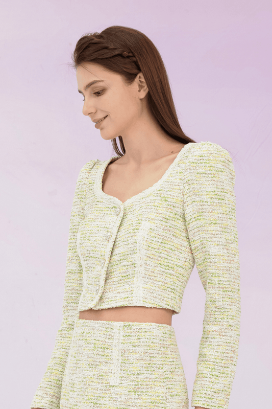 Gennie Green Tweed Jacket - Nimisski