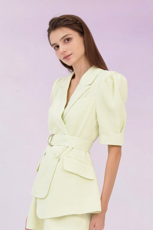 Gizela Light Green Tweed Jacket
