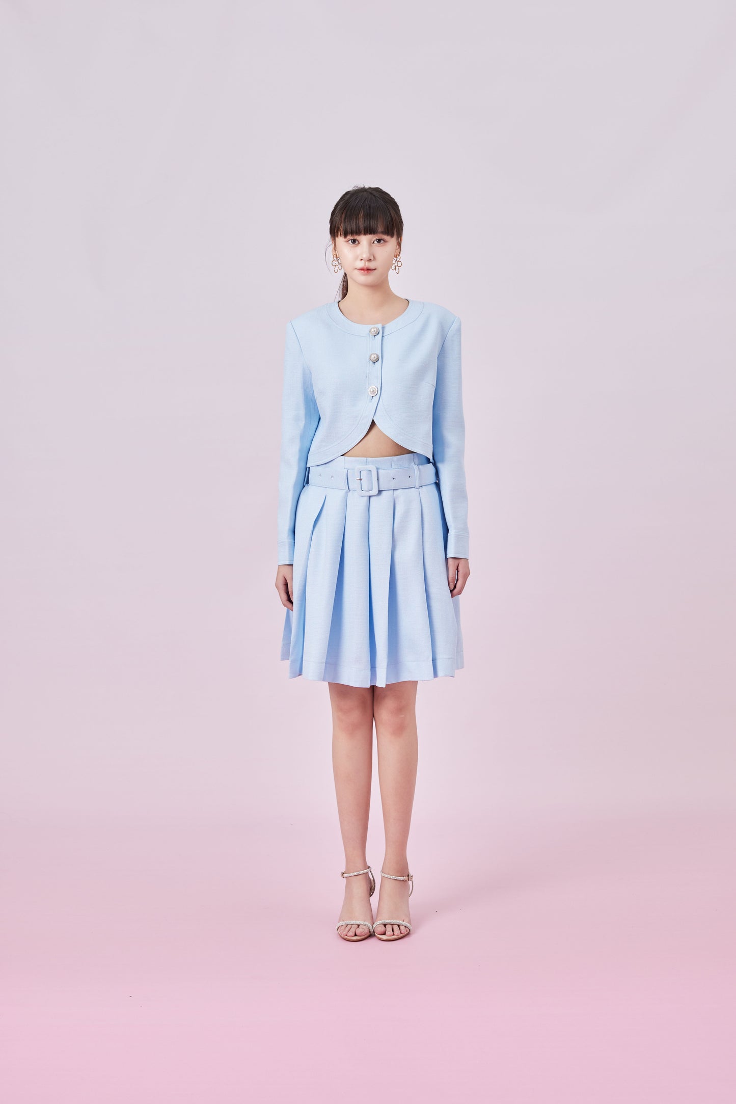 Ceryce Blue Crop Jacket