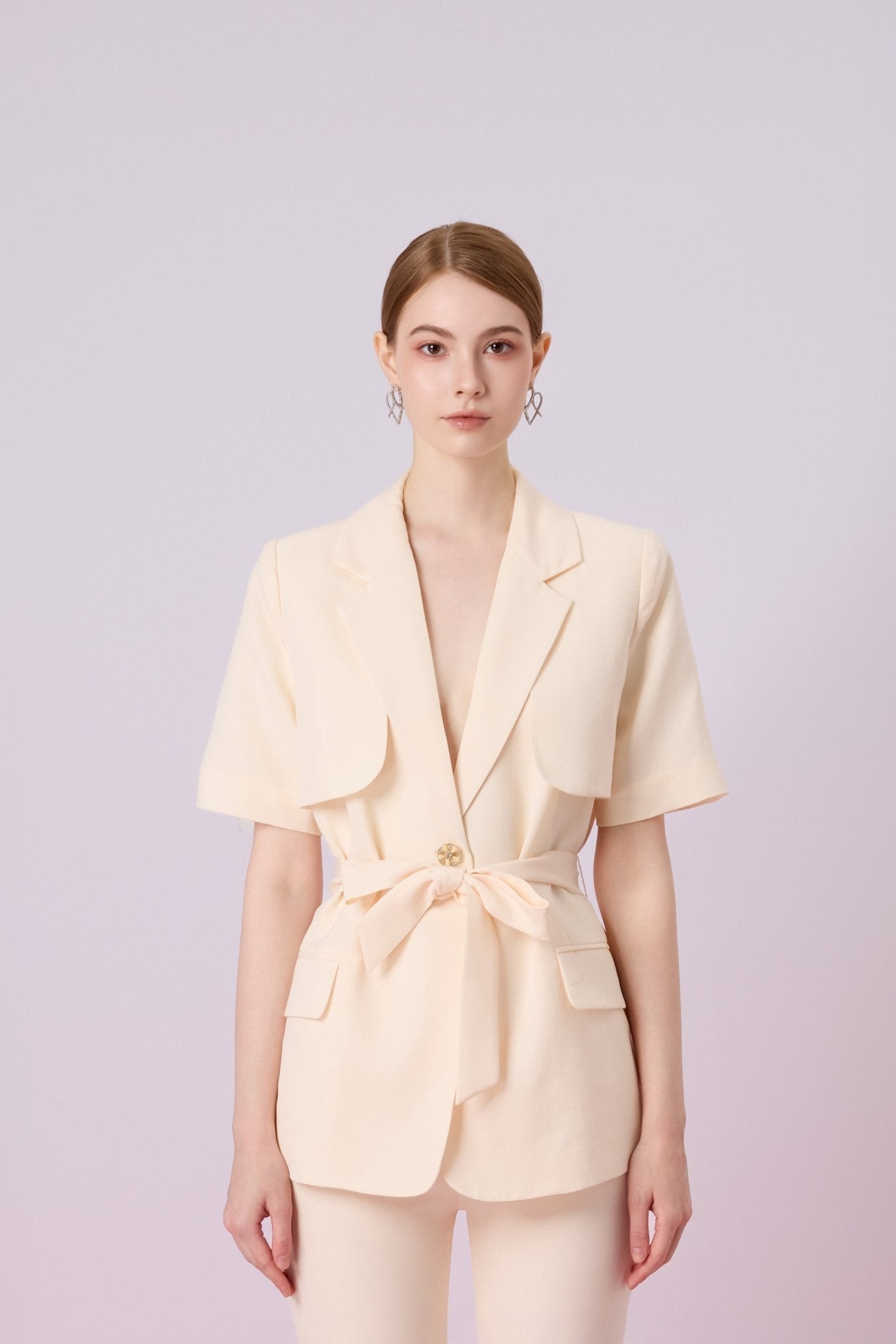 Gavrila Cream Oversize Blazer - Nimisski