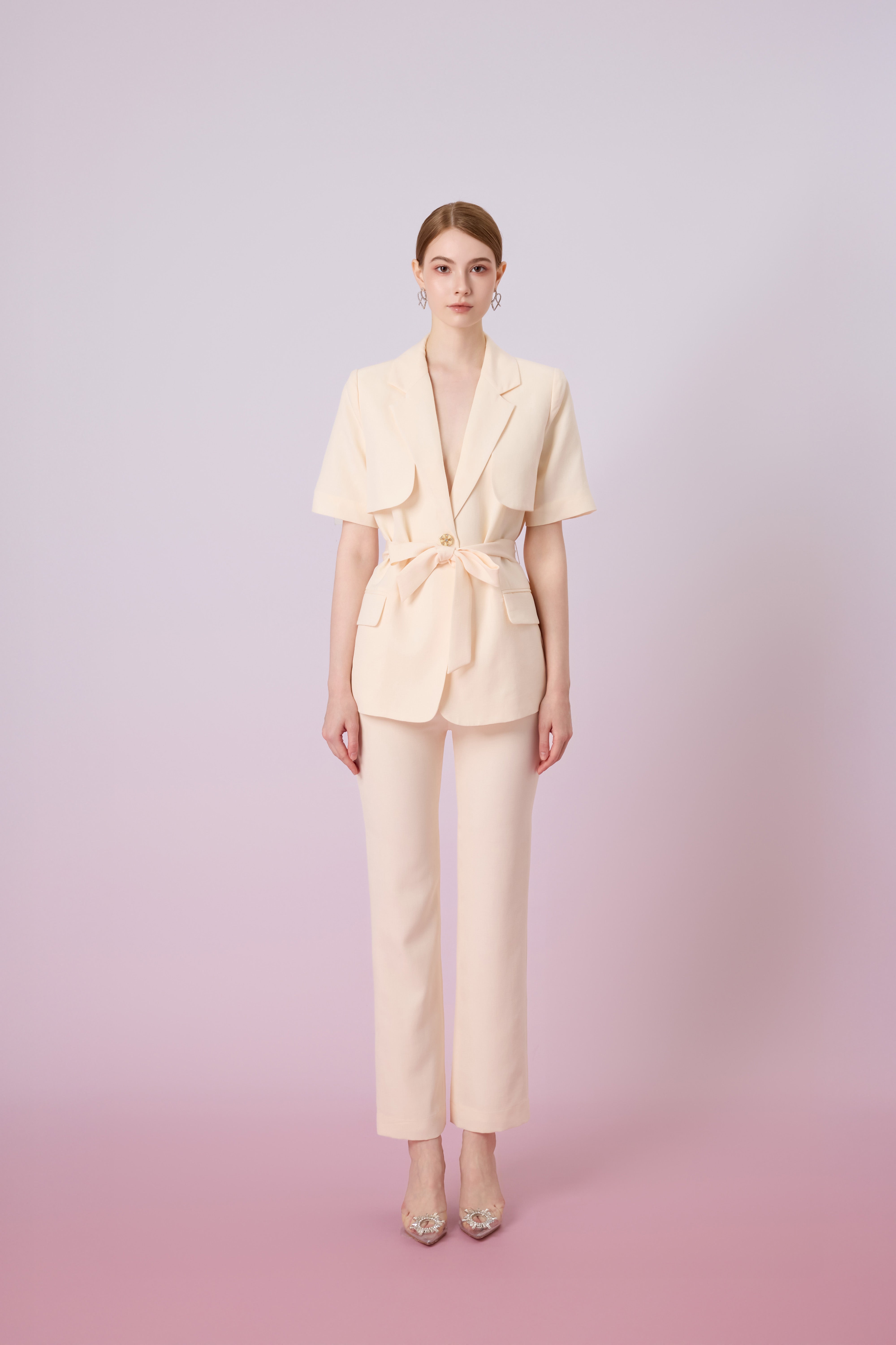 Gavrila Cream Straight Pants