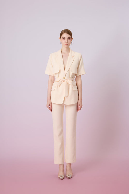 Gavrila Cream Oversize Blazer - Nimisski