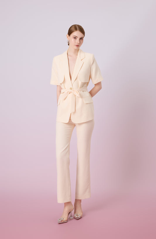 Gavrila Cream Straight Pants