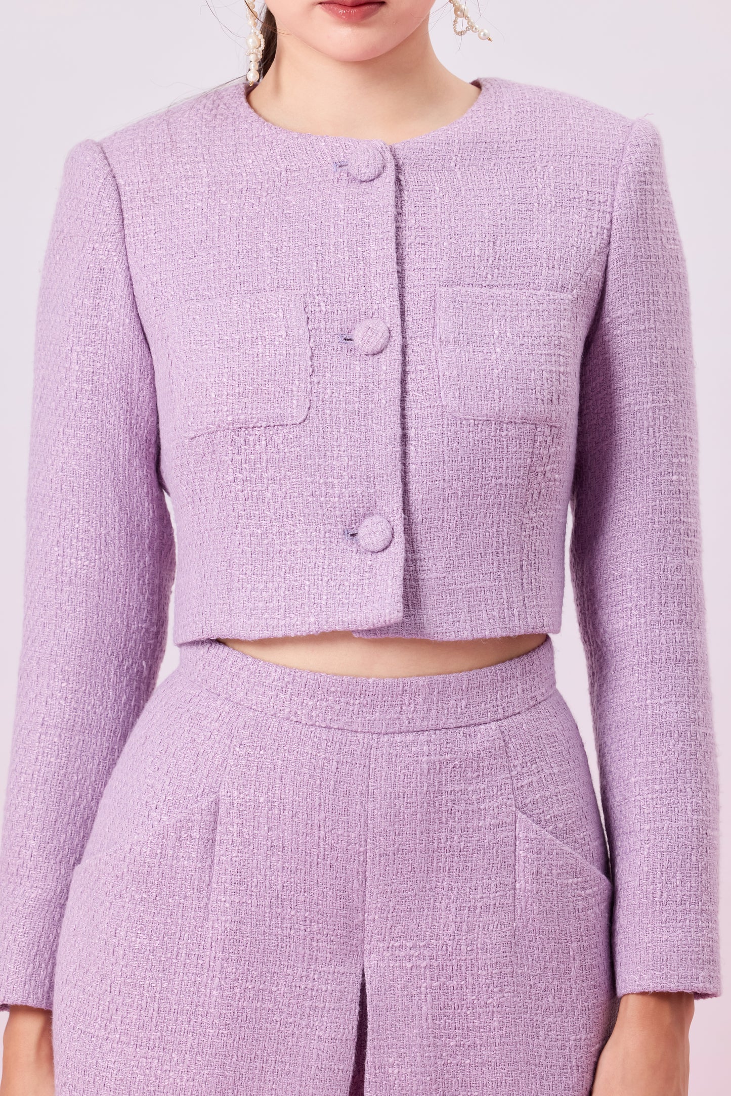 Gillianna Purple Tweed Jacket