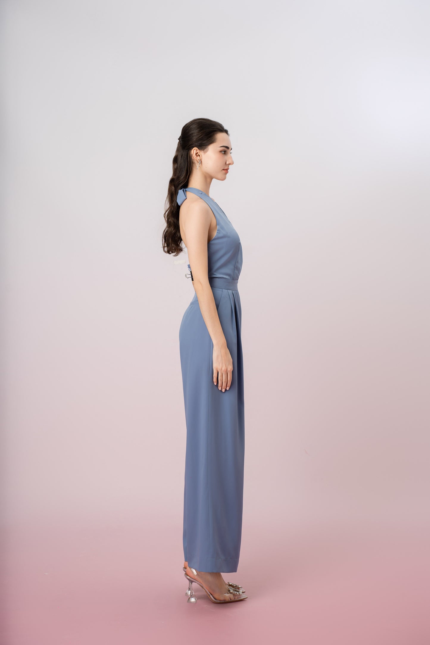 Gaudenzia Blue Halter Jumpsuit