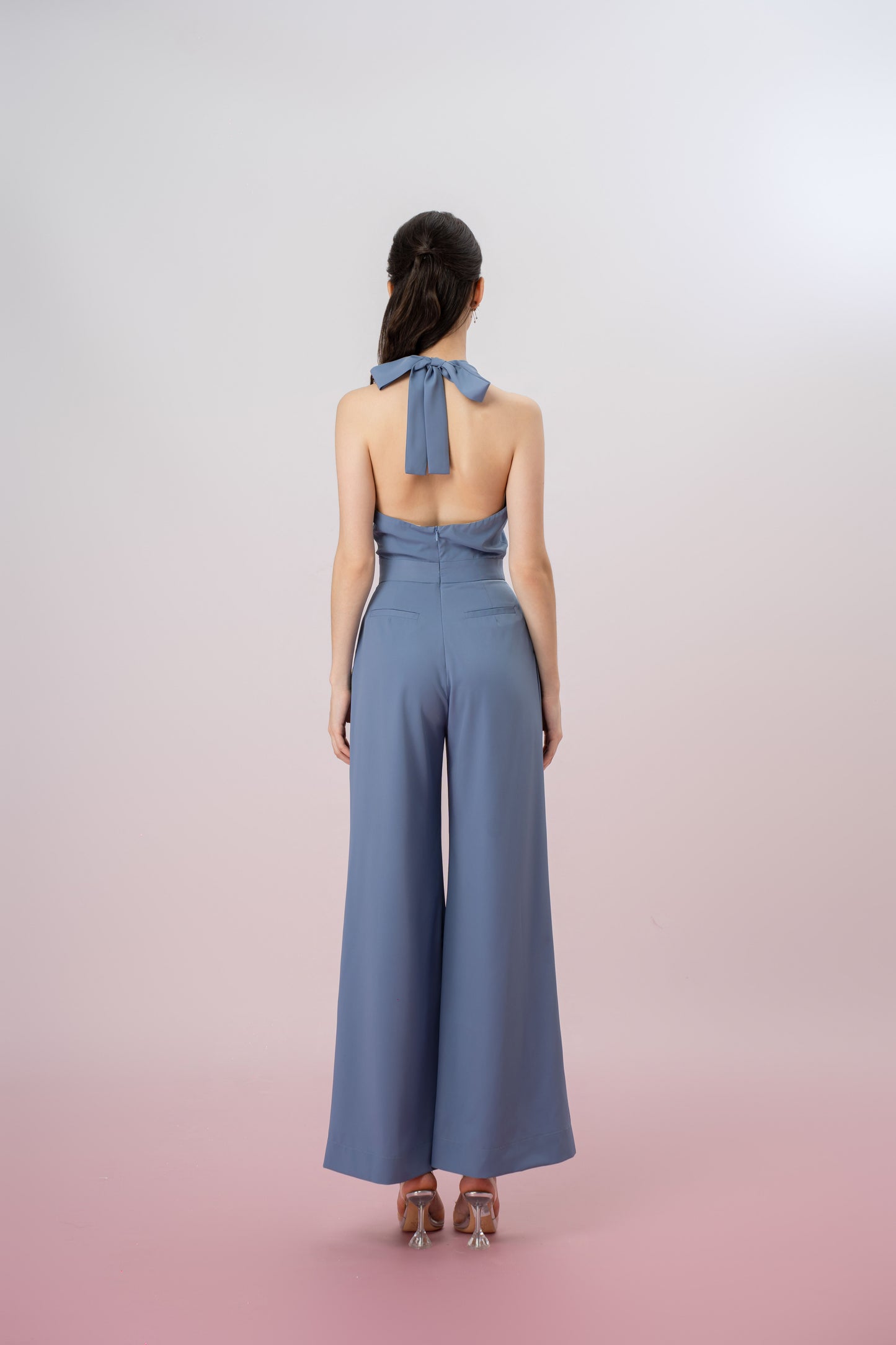 Gaudenzia Blue Halter Jumpsuit