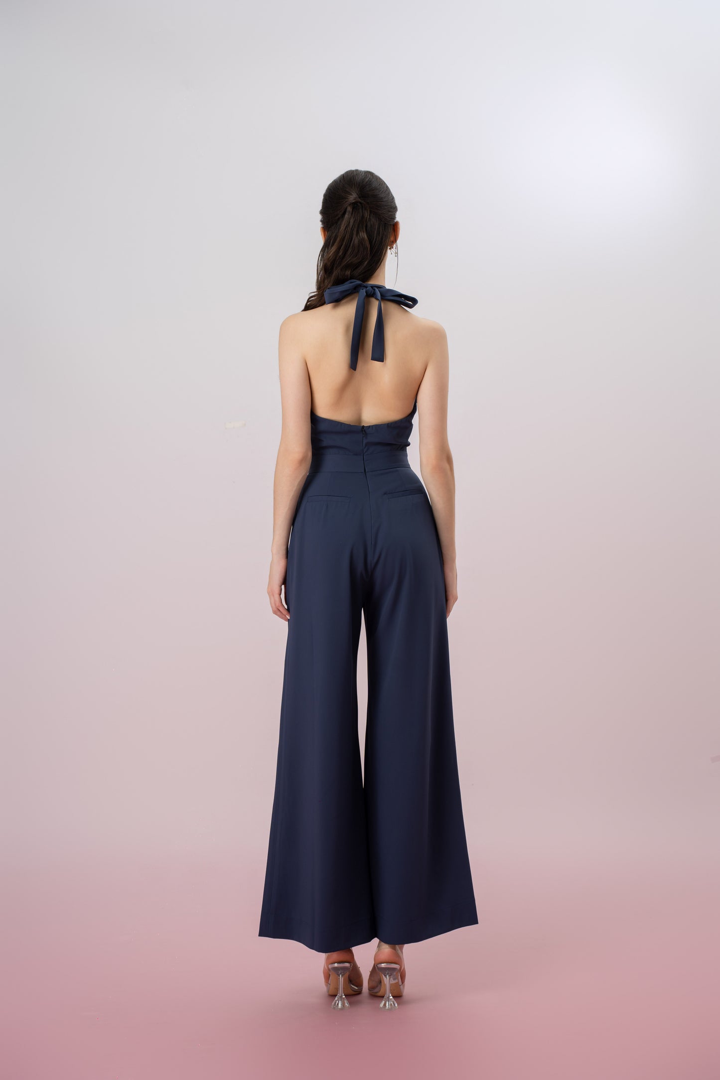 Gaudenzia Navy Halter Jumpsuit