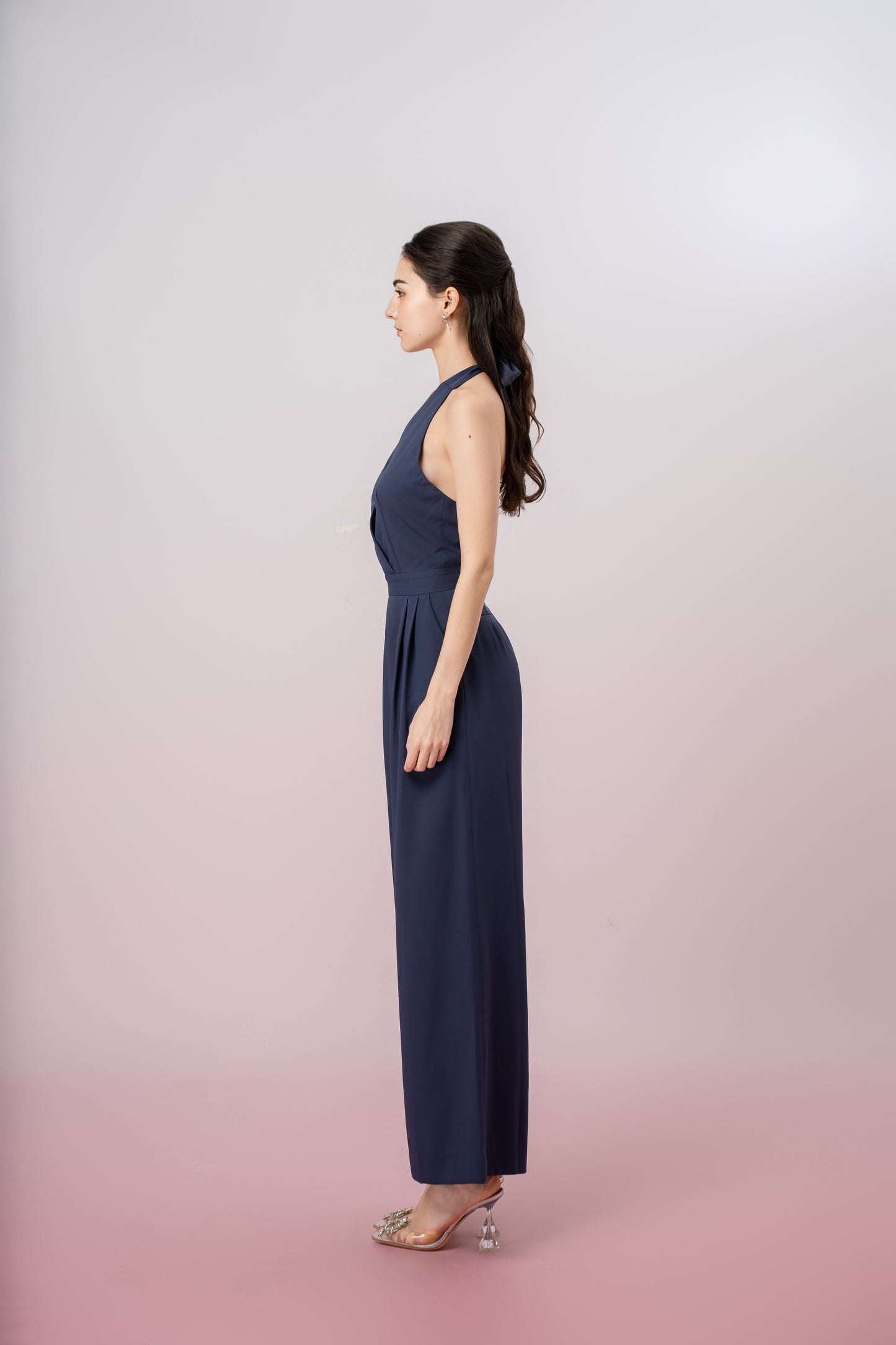 Gaudenzia Navy Halter Jumpsuit