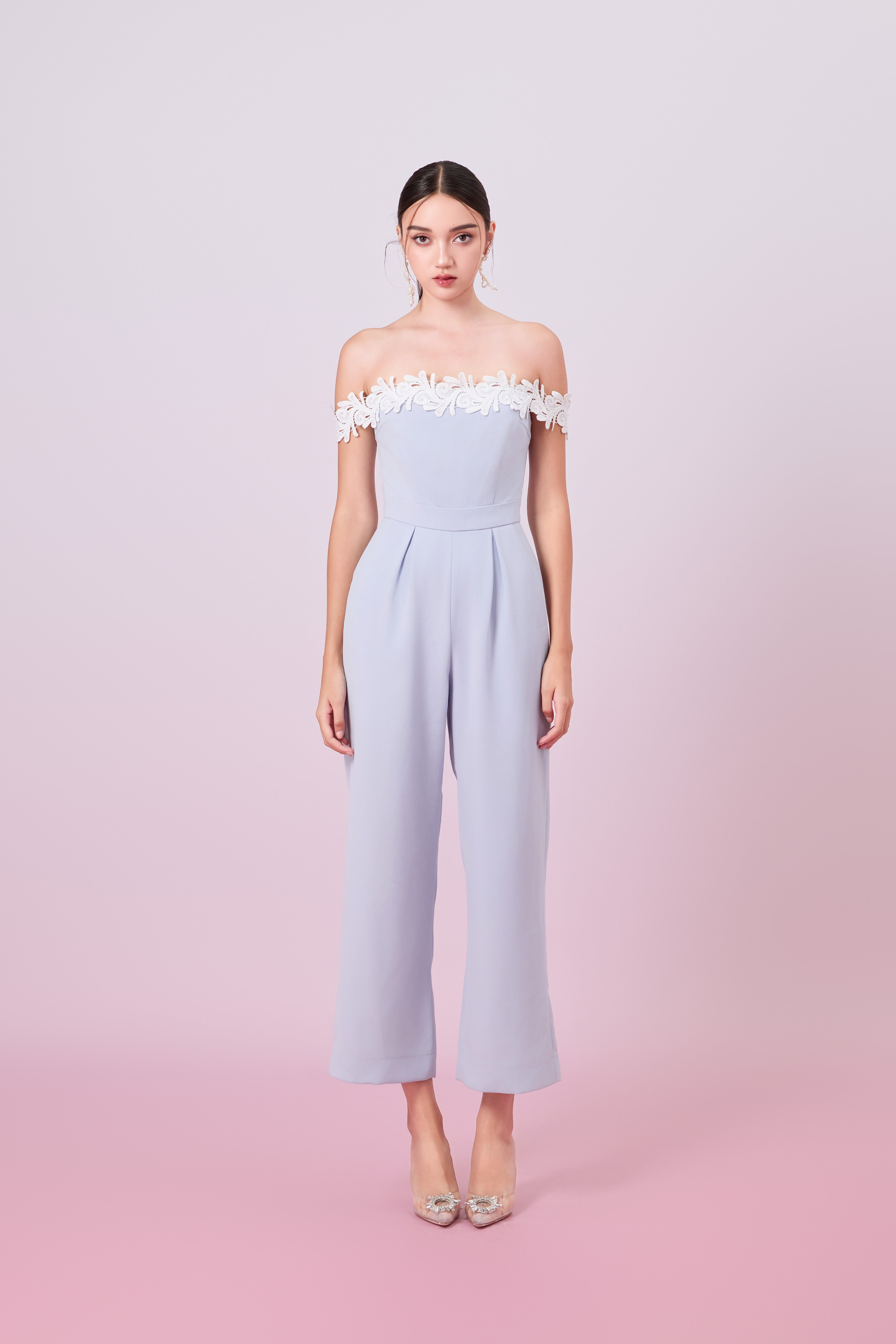 Geertruide Lilac Off-Shoulder Jumpsuit